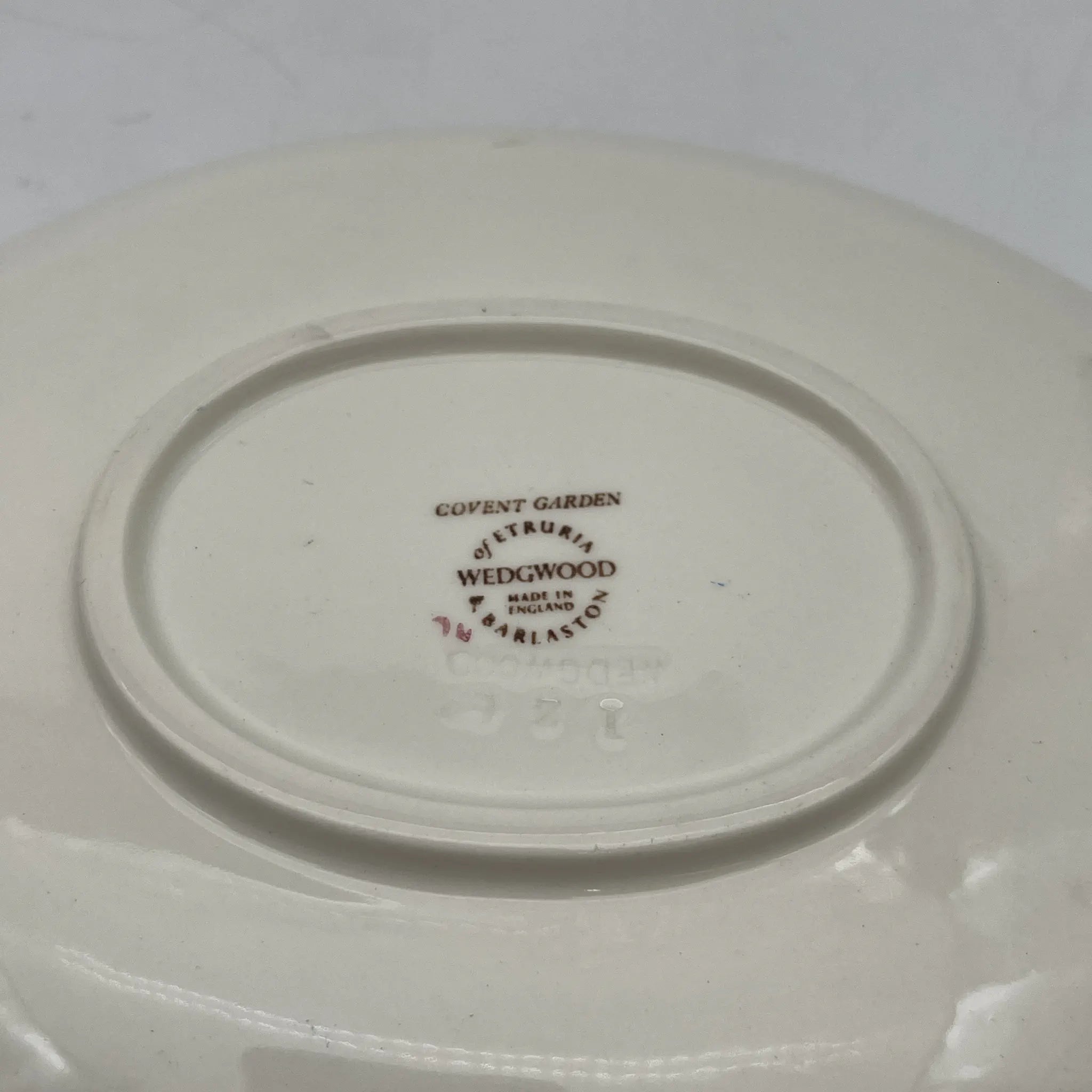 [Vintage] Sauce boat & saucer / Wedgewood / Covent Garden / Estimated mid-20C / Pottery / England / Botanical art