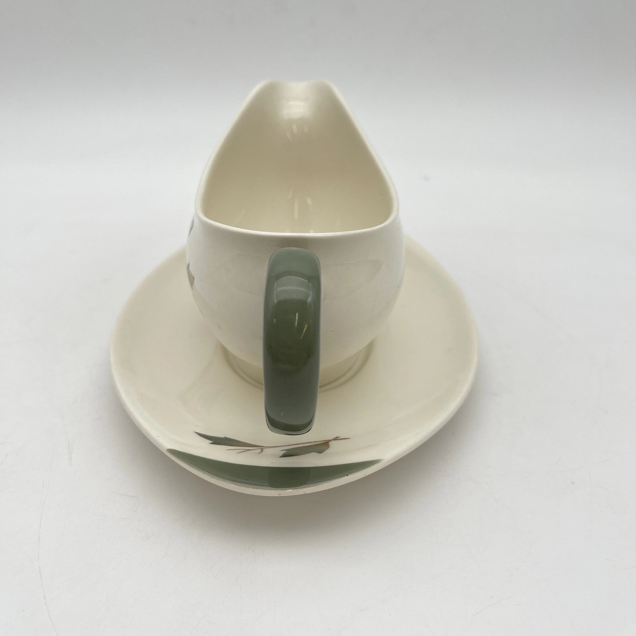 [Vintage] Sauce boat & saucer / Wedgewood / Covent Garden / Estimated mid-20C / Pottery / England / Botanical art
