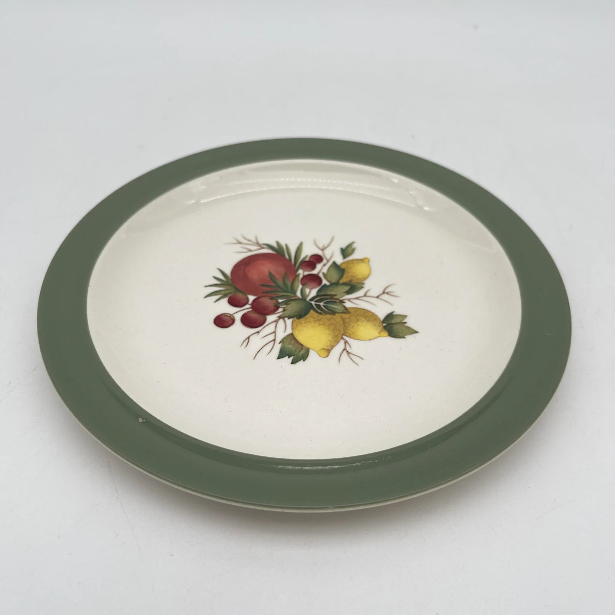 [Vintage] Butter plate (bean plate) / Wedgewood / Covent Garden / Estimated mid-20C / Pottery / England / Botanical art