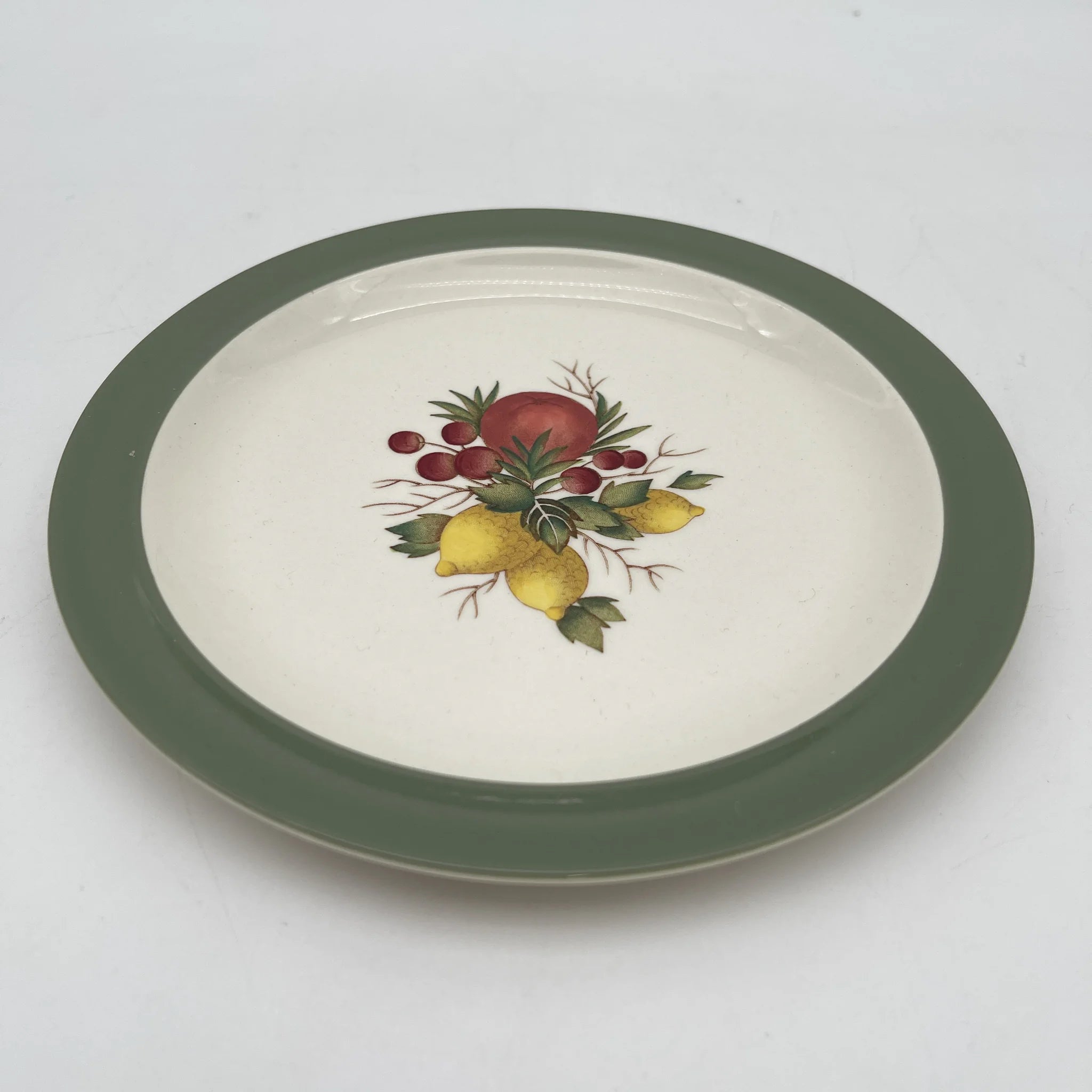 [Vintage] Butter plate (bean plate) / Wedgewood / Covent Garden / Estimated mid-20C / Pottery / England / Botanical art