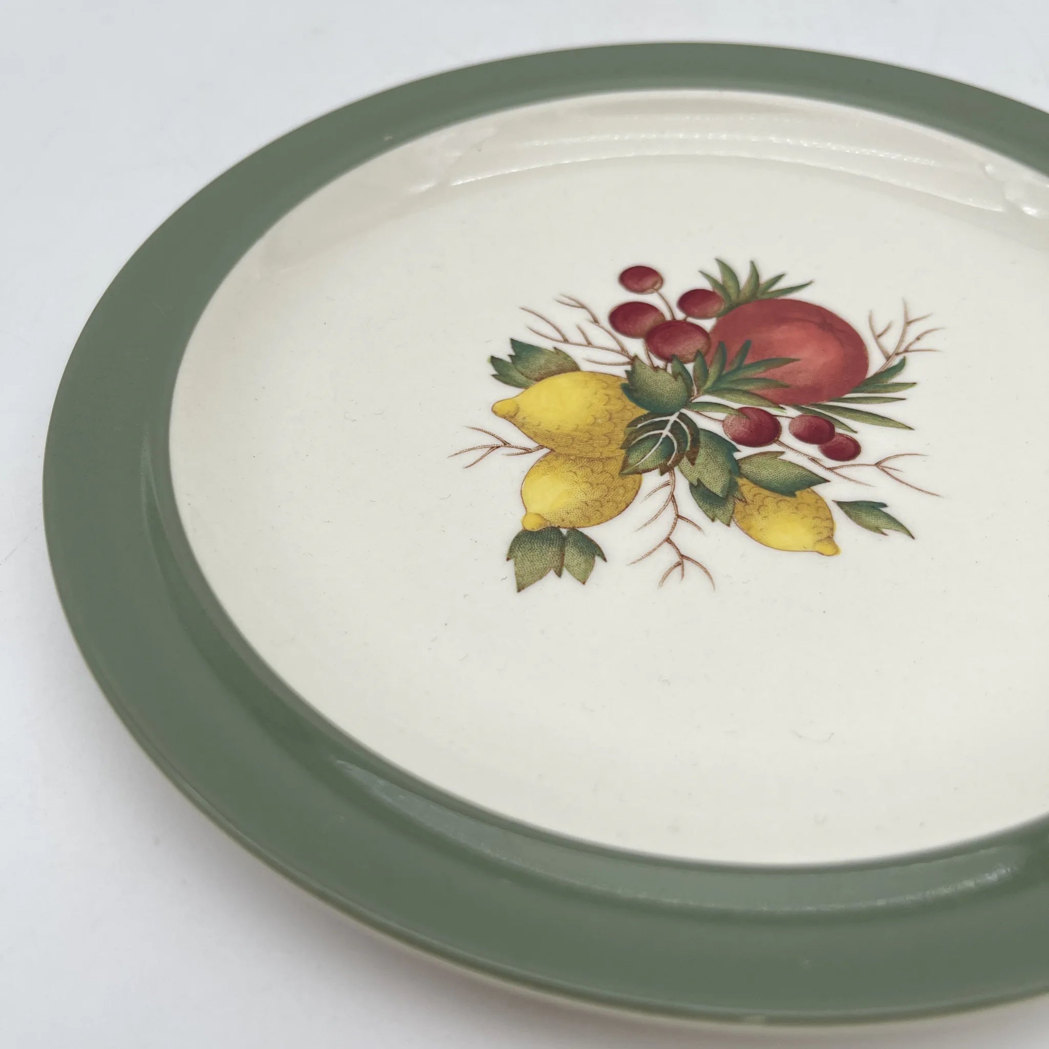 [Vintage] Butter plate (bean plate) / Wedgewood / Covent Garden / Estimated mid-20C / Pottery / England / Botanical art