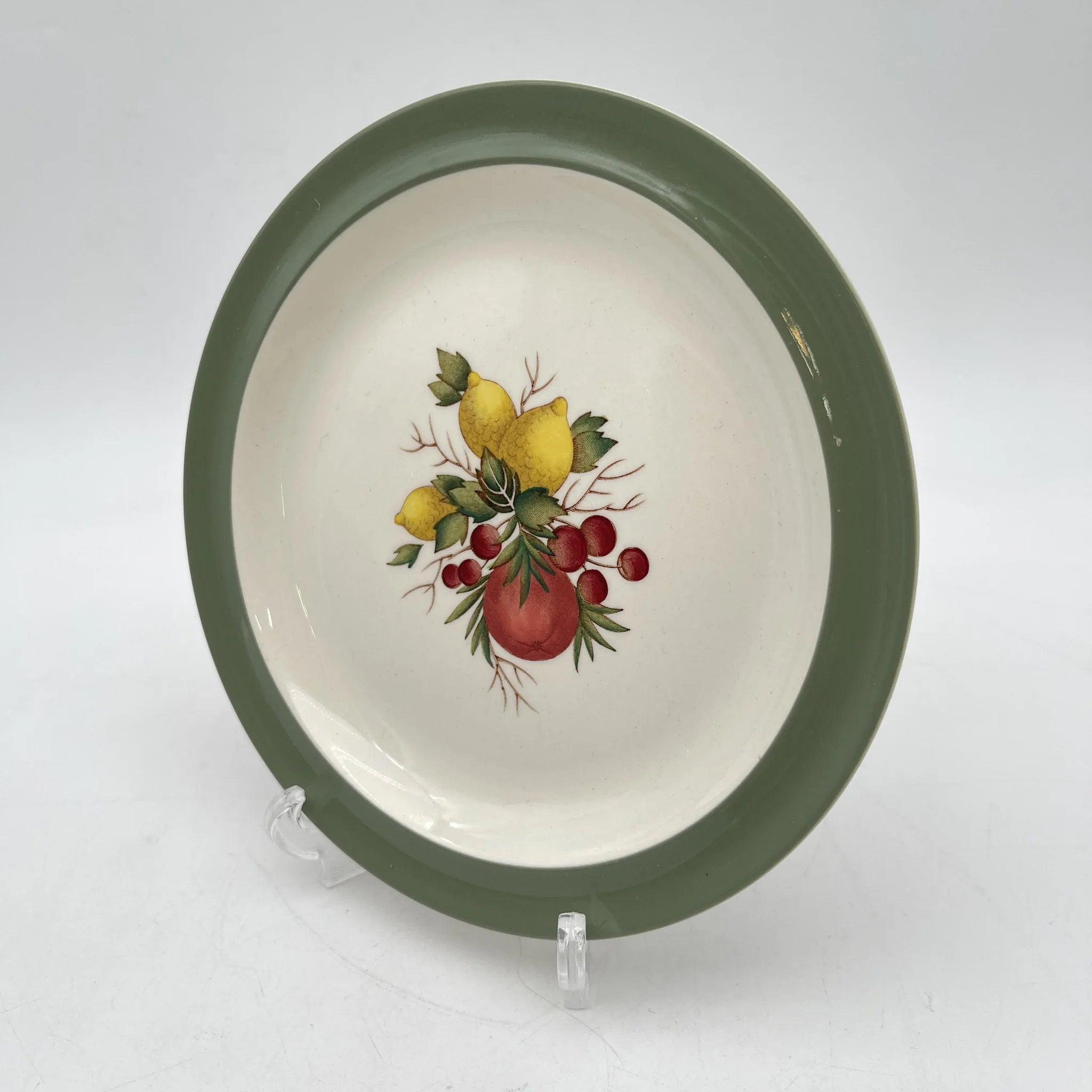 [Vintage] Butter plate (bean plate) / Wedgewood / Covent Garden / Estimated mid-20C / Pottery / England / Botanical art