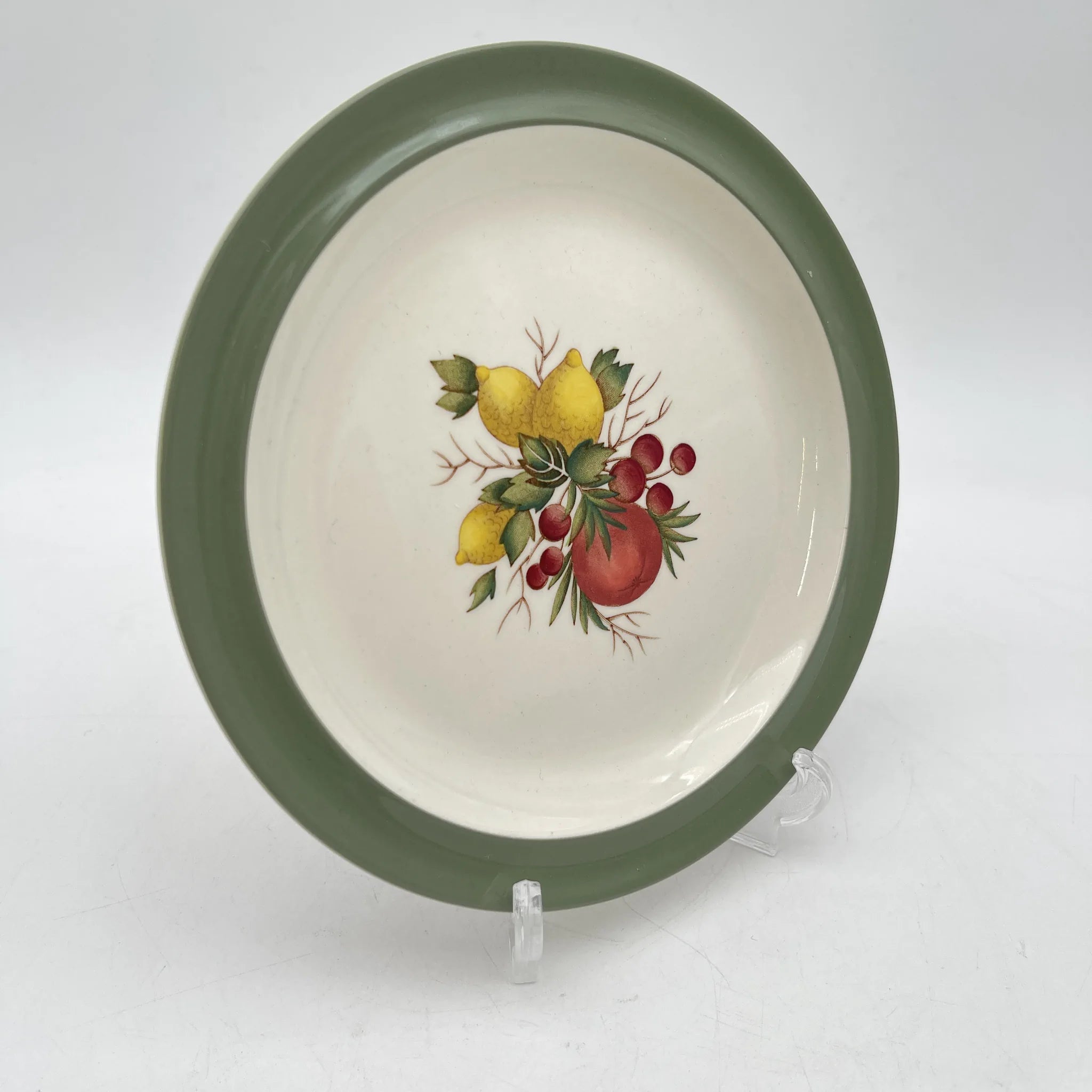 [Vintage] Butter plate (bean plate) / Wedgewood / Covent Garden / Estimated mid-20C / Pottery / England / Botanical art