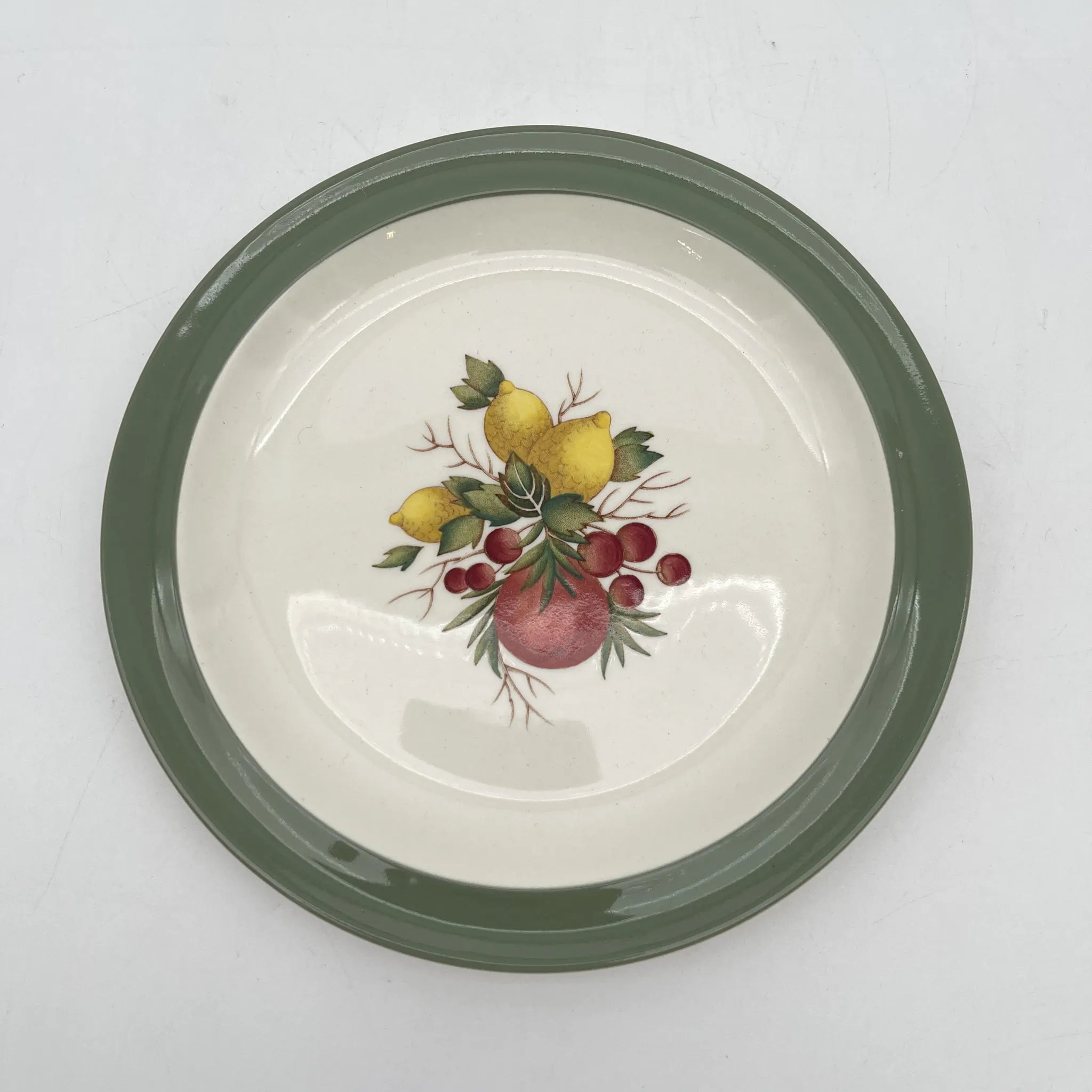 [Vintage] Butter plate (bean plate) / Wedgewood / Covent Garden / Estimated mid-20C / Pottery / England / Botanical art