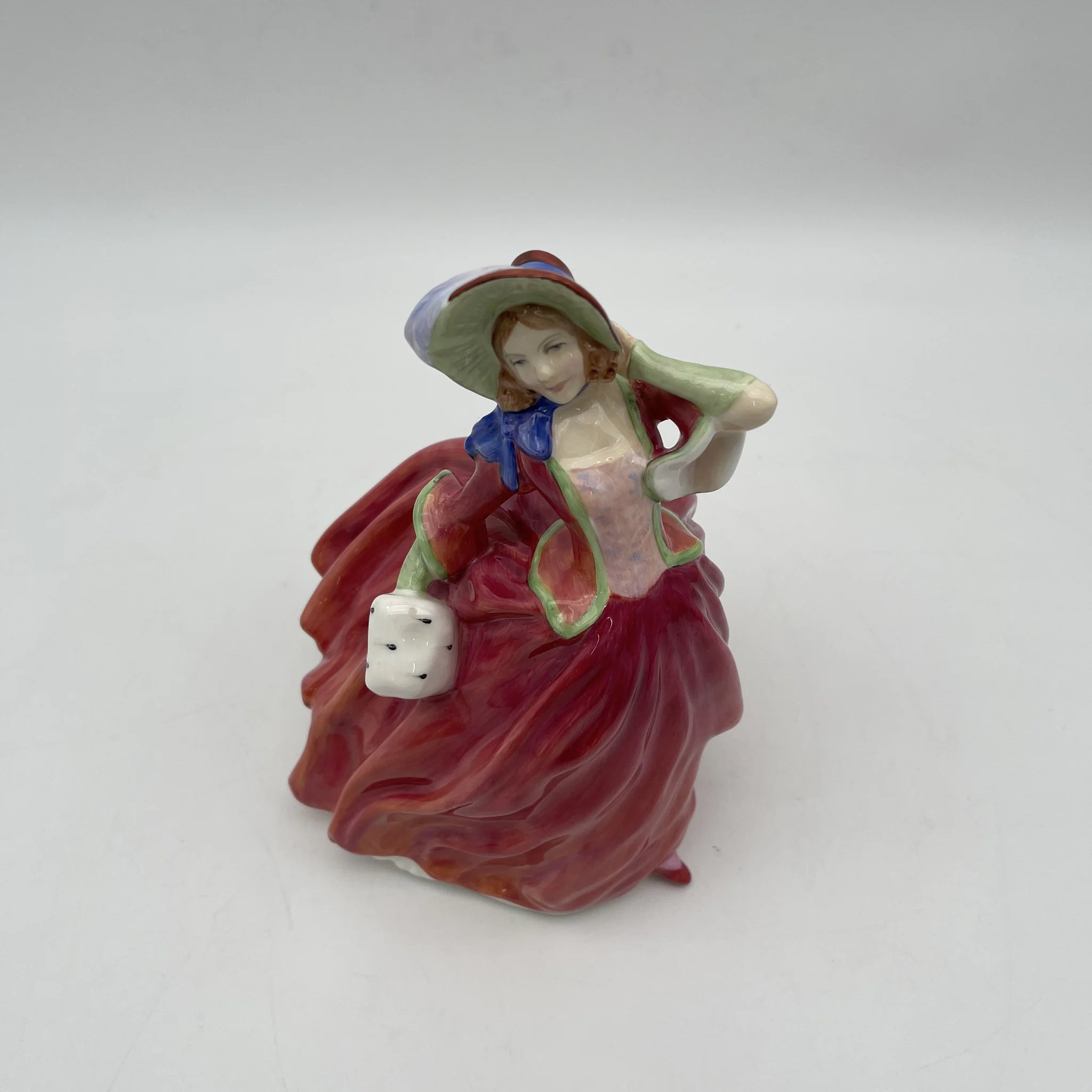 【复古】陶瓷器玩偶/ Royal Doulton / Autumn Breezes / 20c中后期/ Bone China /英国/ Leslie Harradine，手绘