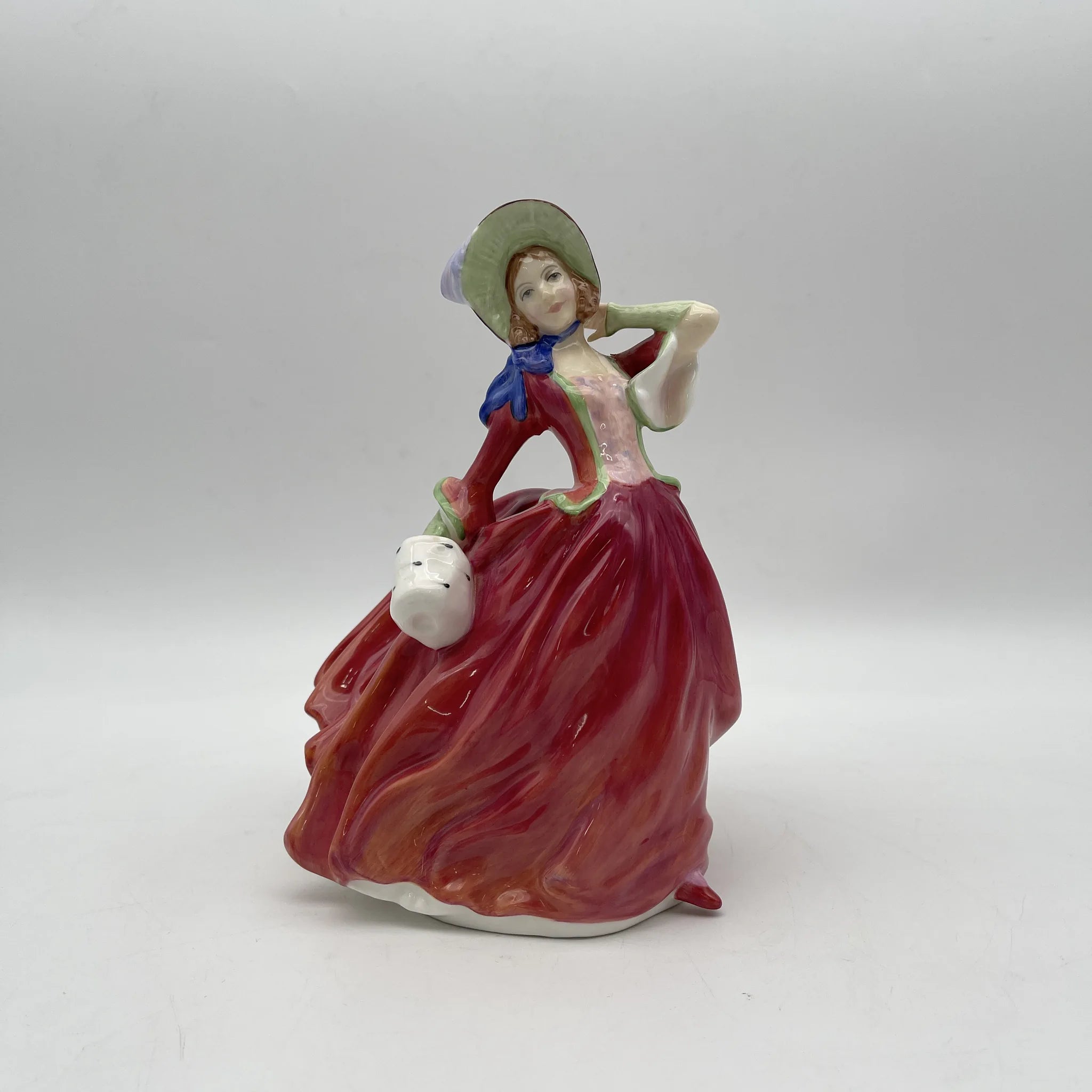 【复古】陶瓷器玩偶/ Royal Doulton / Autumn Breezes / 20c中后期/ Bone China /英国/ Leslie Harradine，手绘