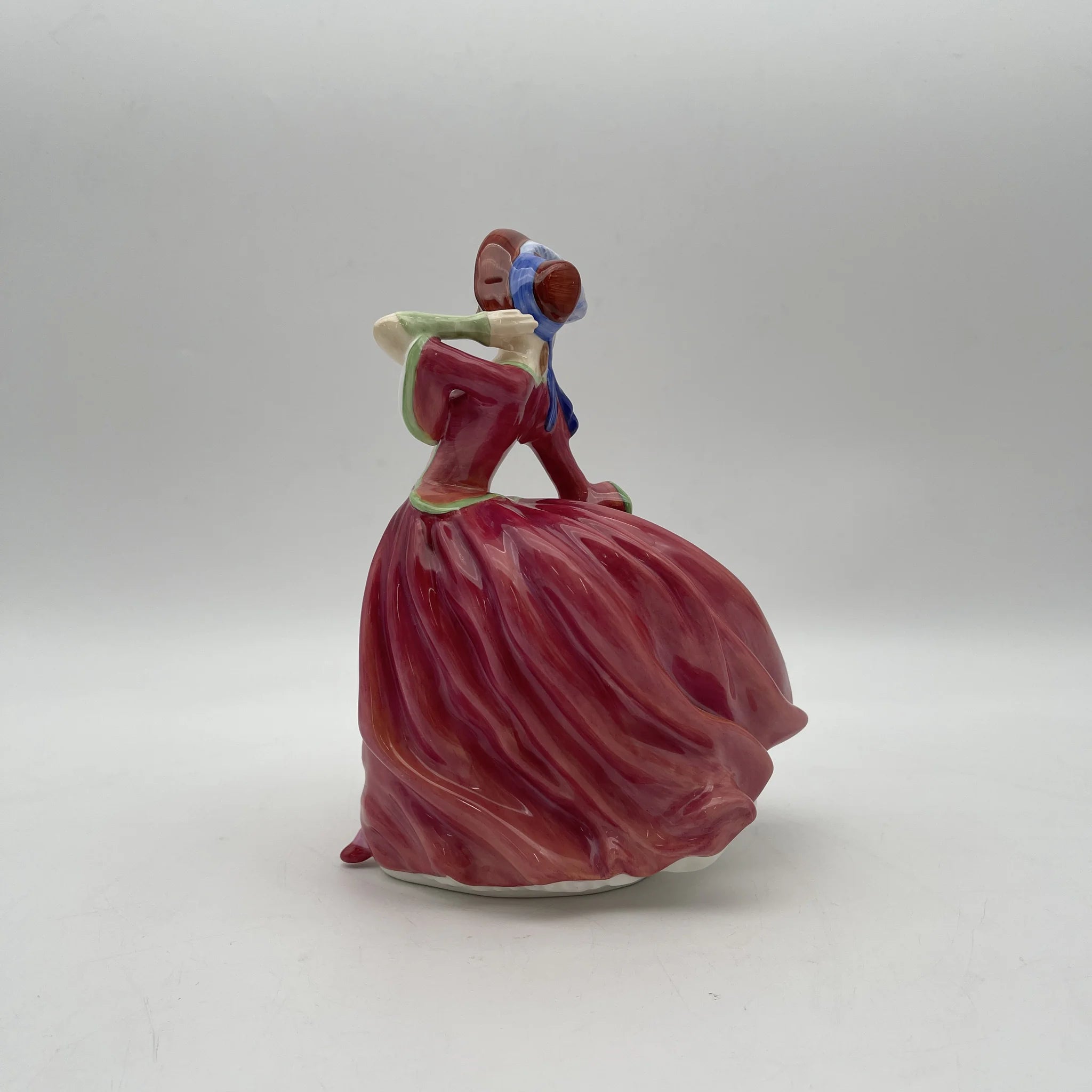 【复古】陶瓷器玩偶/ Royal Doulton / Autumn Breezes / 20c中后期/ Bone China /英国/ Leslie Harradine，手绘