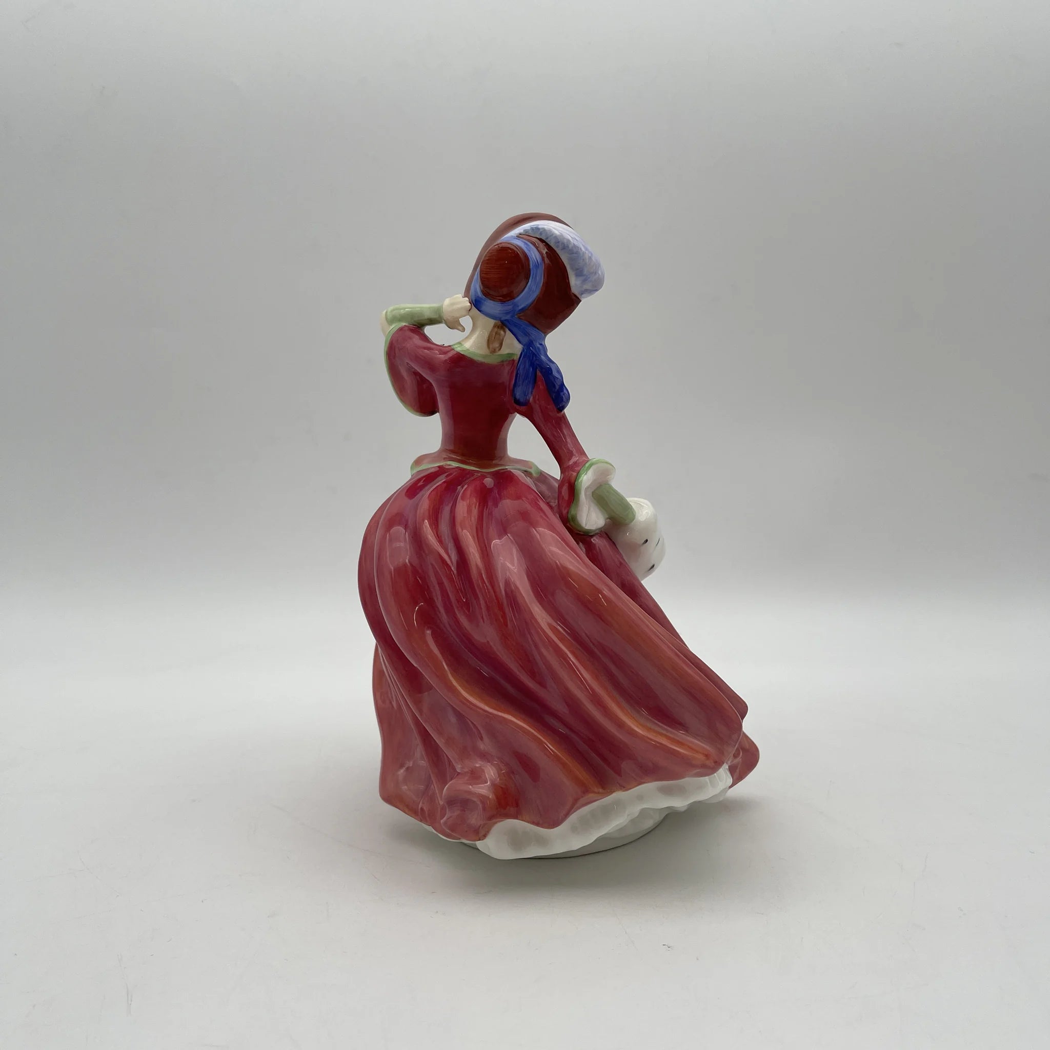 【复古】陶瓷器玩偶/ Royal Doulton / Autumn Breezes / 20c中后期/ Bone China /英国/ Leslie Harradine，手绘