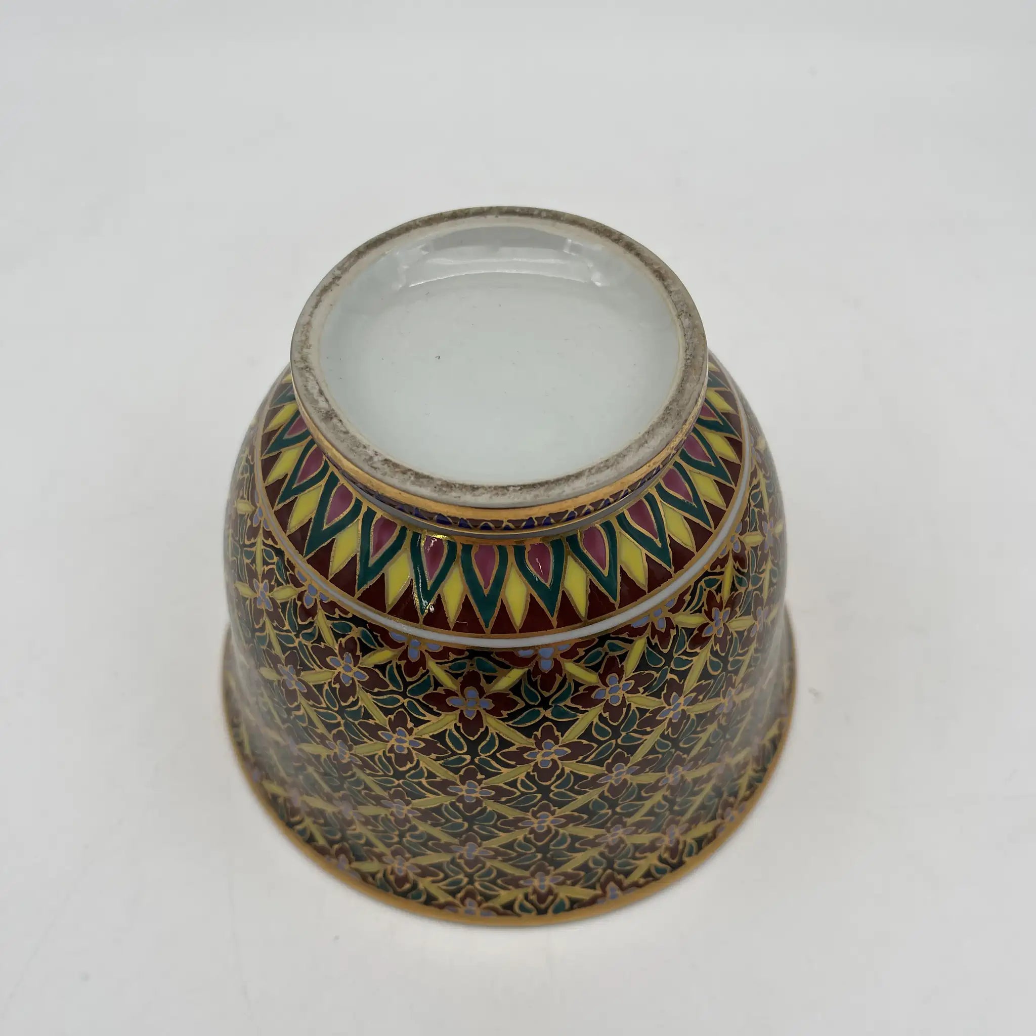 リユース】 蓋付き小鉢 / ベンジャロン焼 / 推定20C後期 / 磁器 / タイ