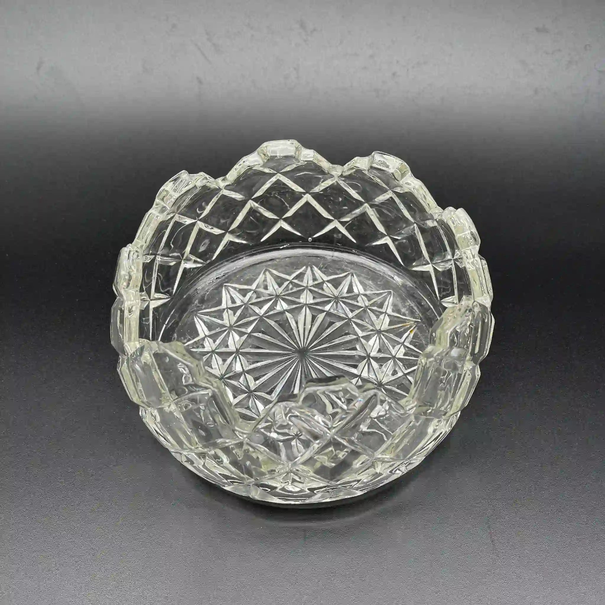 アンティーク　骨董品　コンポート　クリスタルカットガラスボウル ボウル / 推定20C前期 / クリスタルガラス / ヨーロッパ