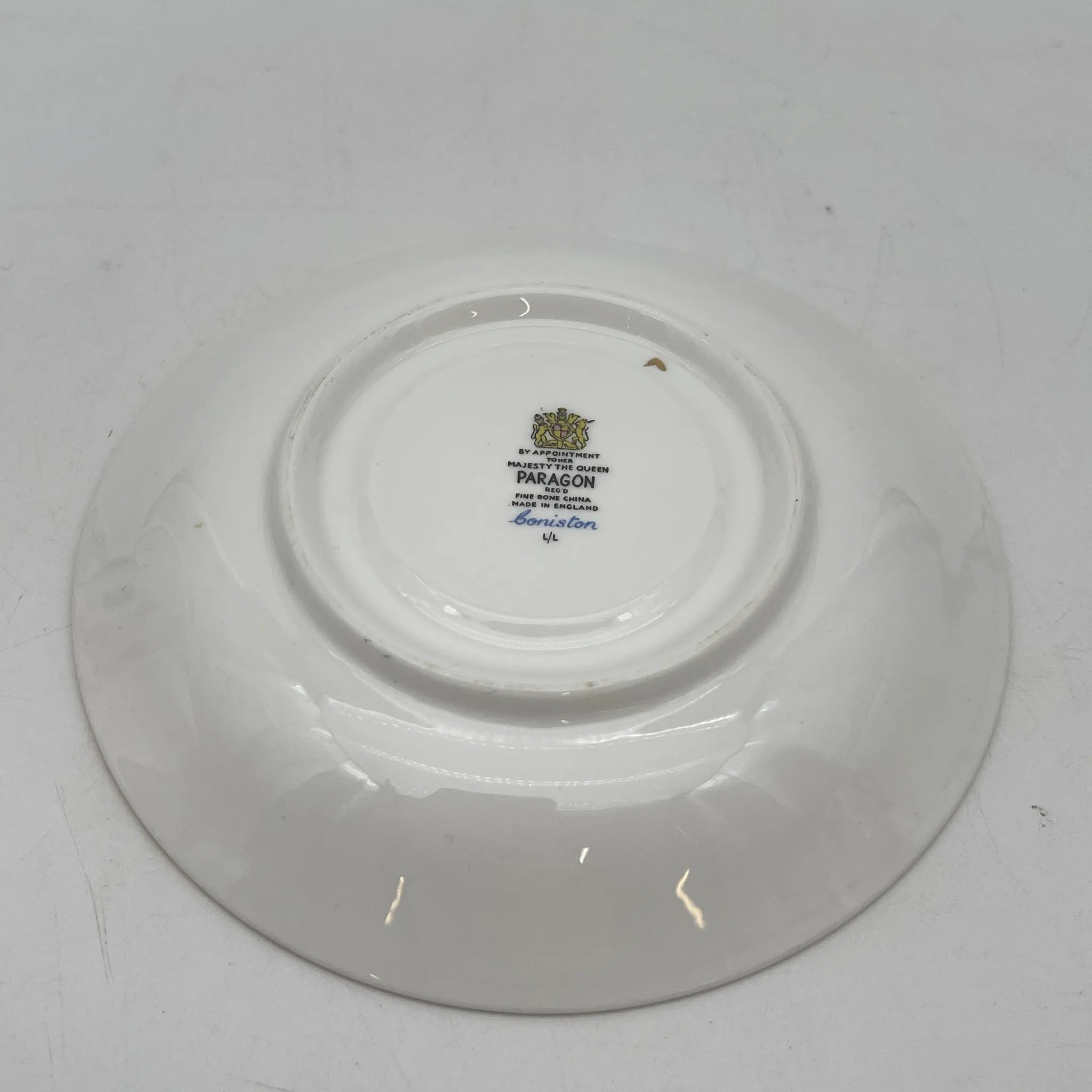 [Vintage] Cup & saucer 2P / Paragon / Coniston / Estimated mid-20C / Fine Bone China / England / Fluted, Cobalt, Small flower