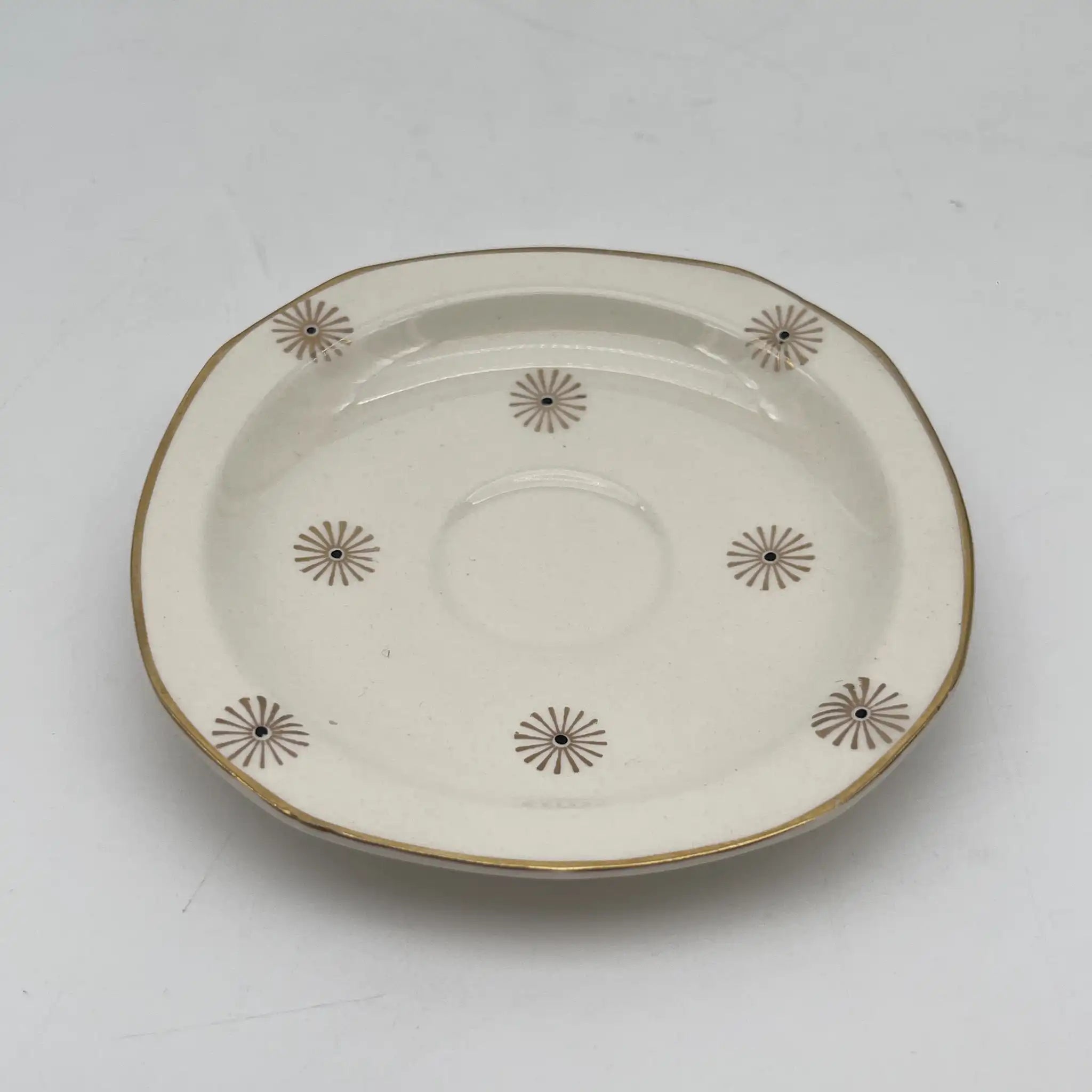 [Vintage] Cup & saucer 2P / Alfred Meakin / Midnight Star / Estimated mid-20C / Ironstone / England / Mid-century, Starburst