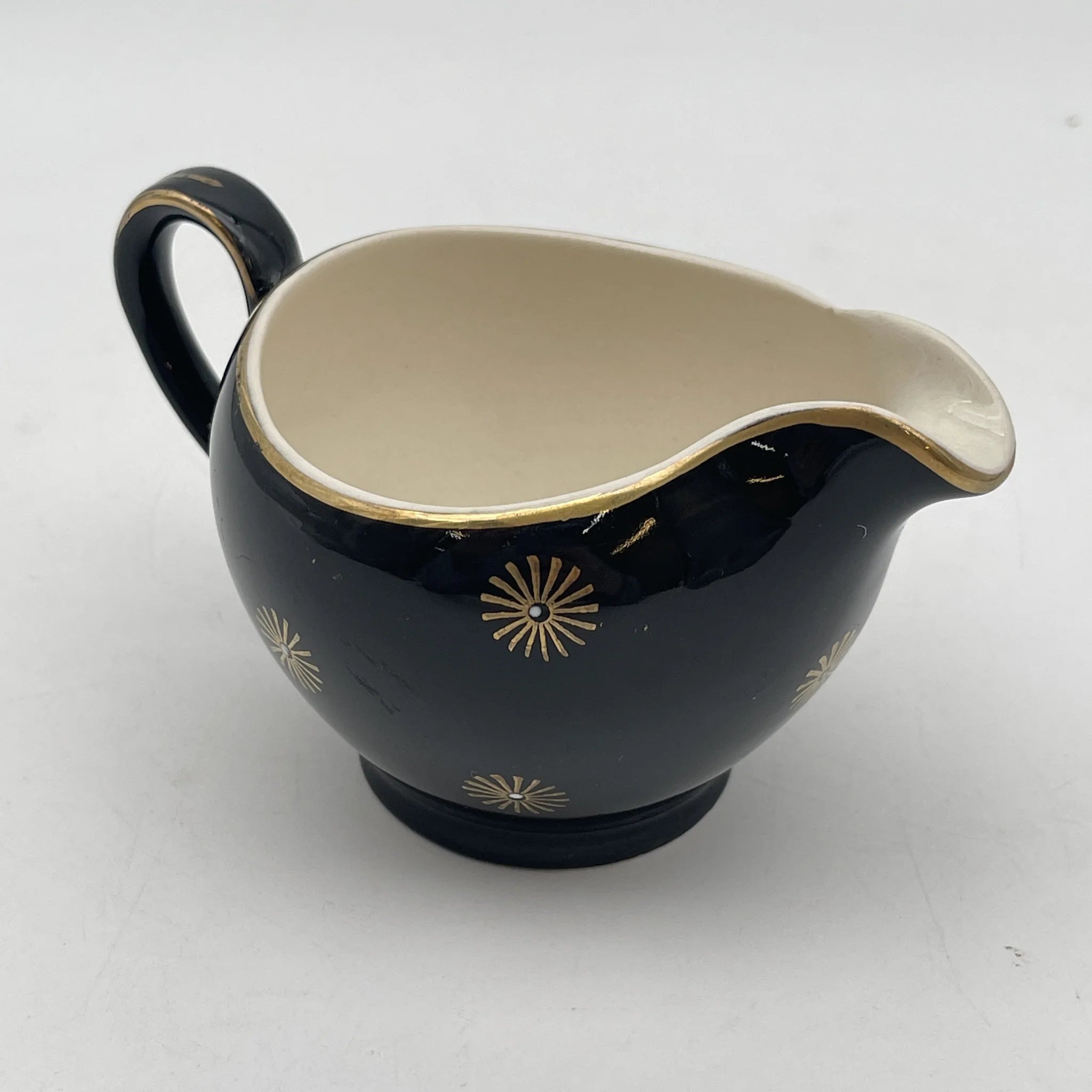 [Vintage] Creamer (Milk Jug) / Alfred Meakin / Midnight Star / Estimated mid-20C / Ironstone / England / Mid-century, Starburst