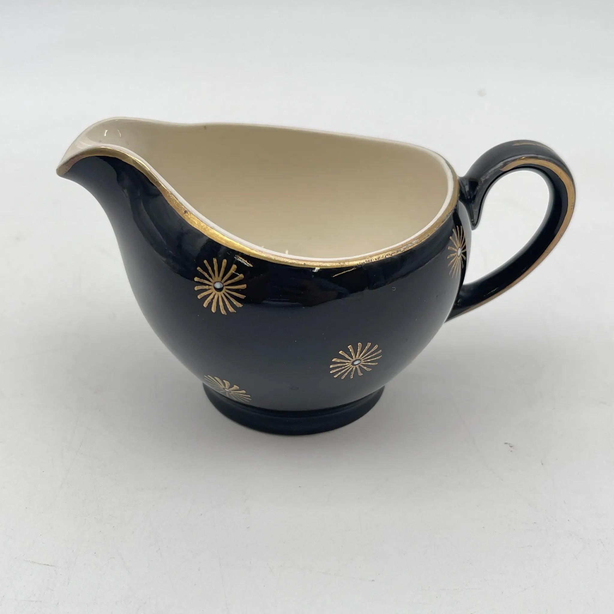 [Vintage] Creamer (Milk Jug) / Alfred Meakin / Midnight Star / Estimated mid-20C / Ironstone / England / Mid-century, Starburst