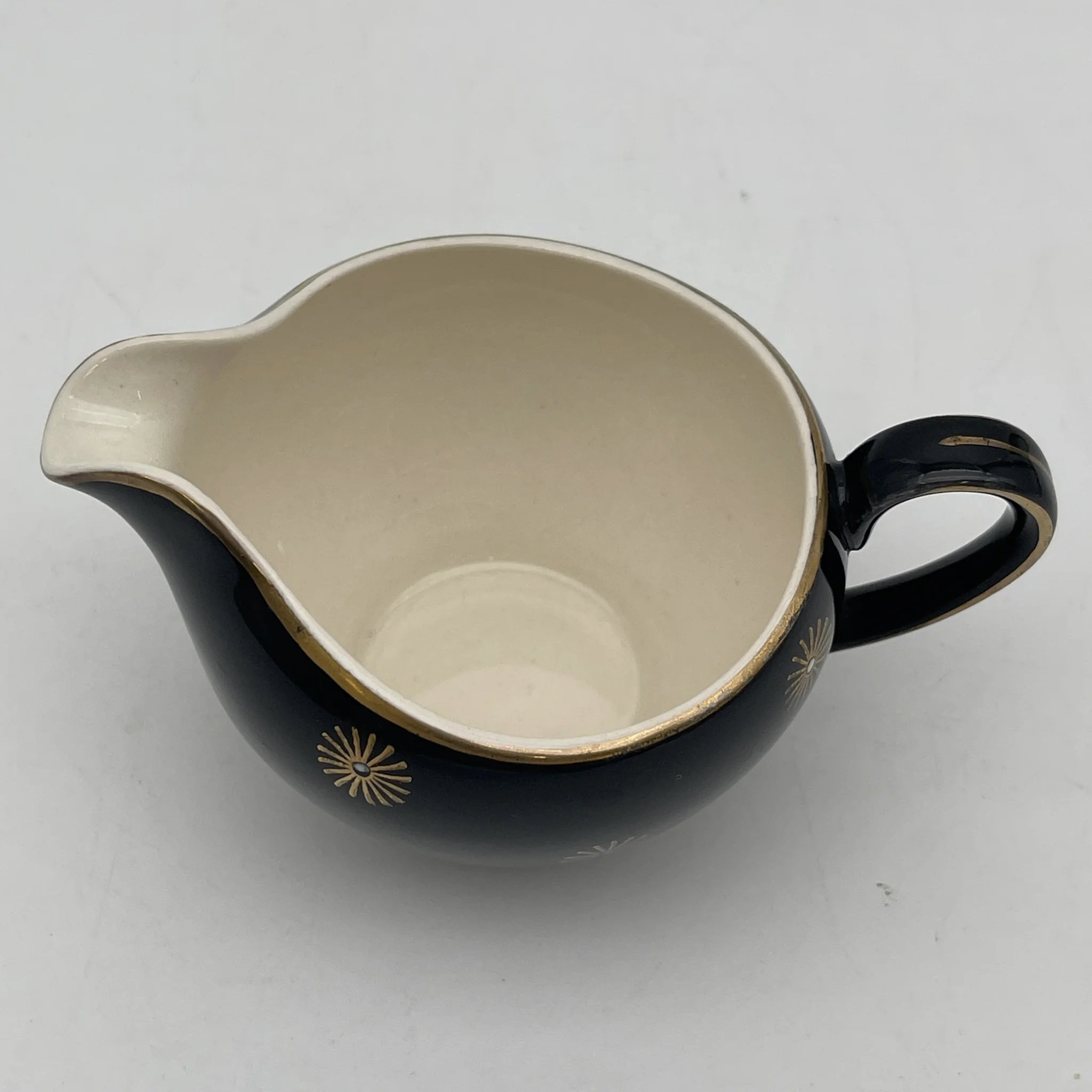 [Vintage] Creamer (Milk Jug) / Alfred Meakin / Midnight Star / Estimated mid-20C / Ironstone / England / Mid-century, Starburst