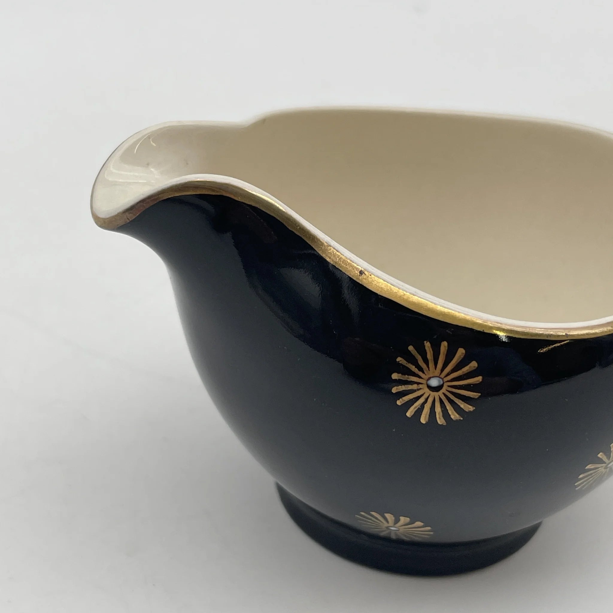 [Vintage] Creamer (Milk Jug) / Alfred Meakin / Midnight Star / Estimated mid-20C / Ironstone / England / Mid-century, Starburst