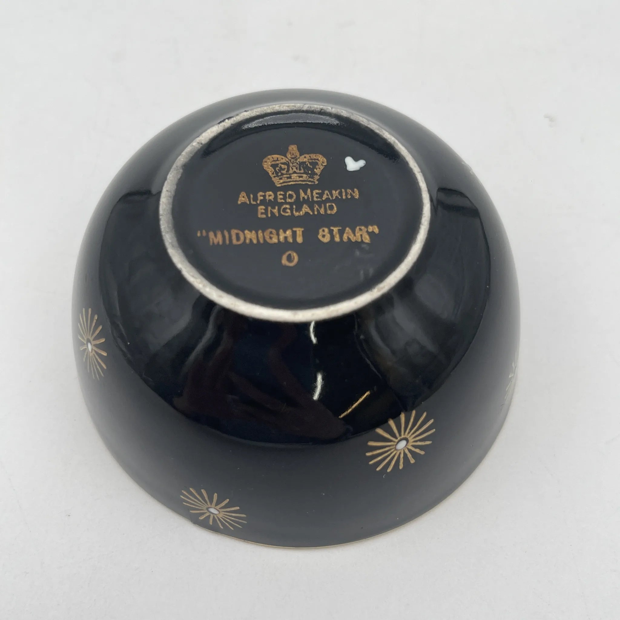 [Vintage] Fruit bowl (small bowl) / Alfred Meakin / Midnight Star / Estimated mid-20C / Ironstone / England / Mid-century, Starburst