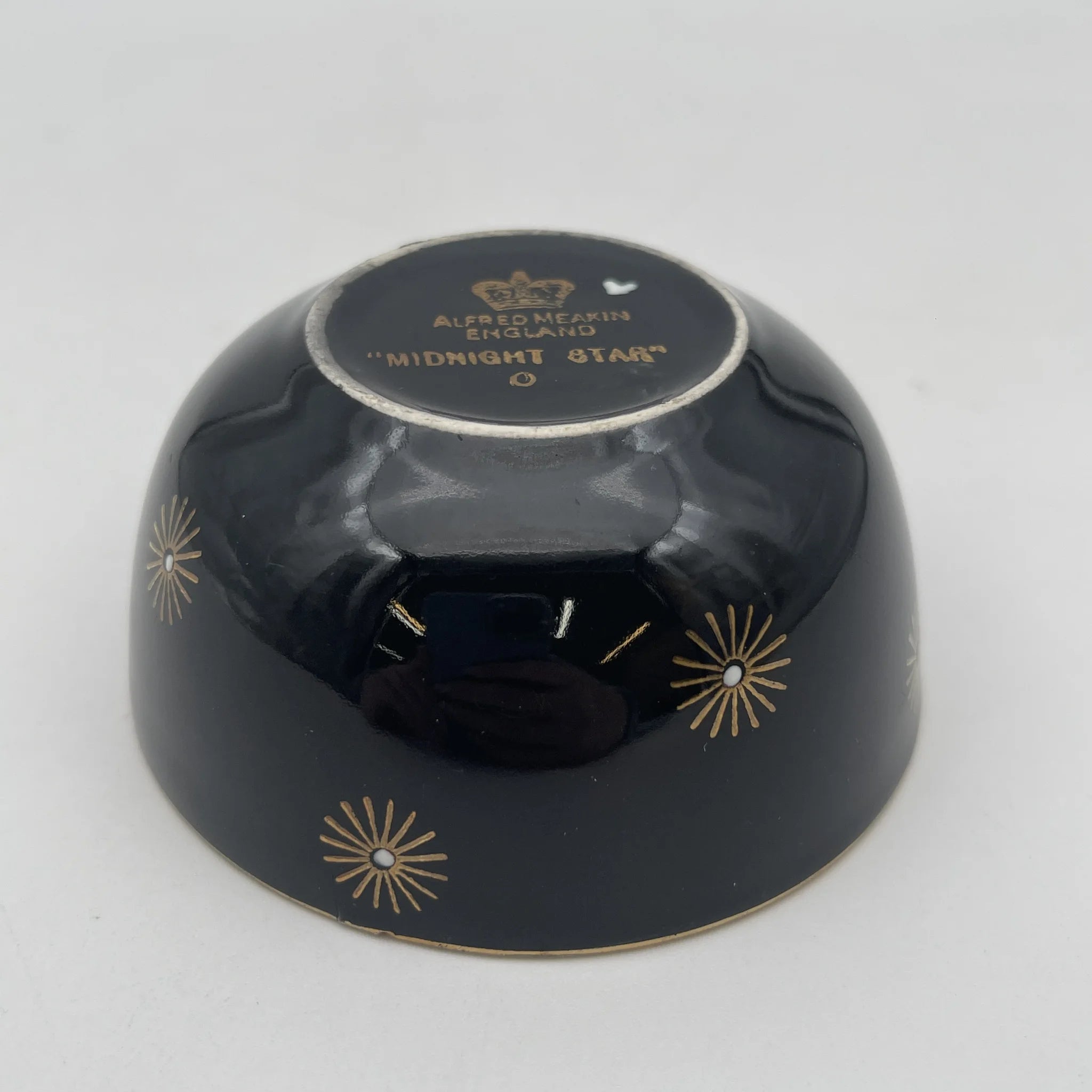 [Vintage] Fruit bowl (small bowl) / Alfred Meakin / Midnight Star / Estimated mid-20C / Ironstone / England / Mid-century, Starburst