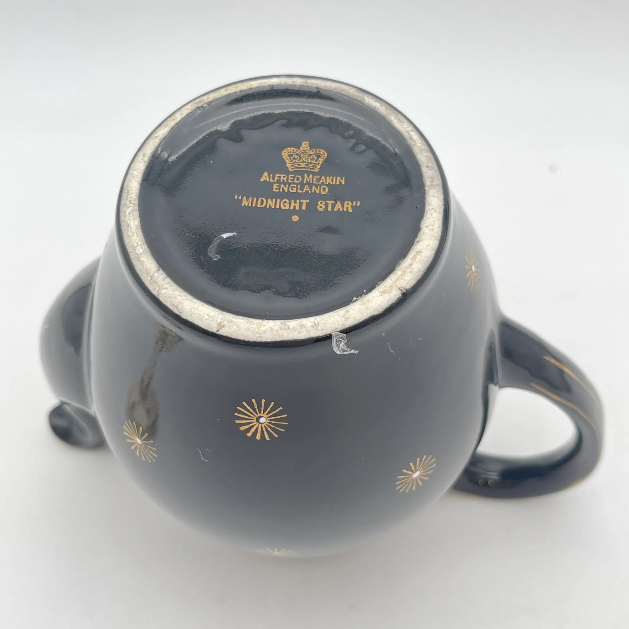 [Vintage] Coffee pot / Alfred Meakin / Midnight Star / Estimated mid-20C / Ironstone / England / Mid-century, Starburst