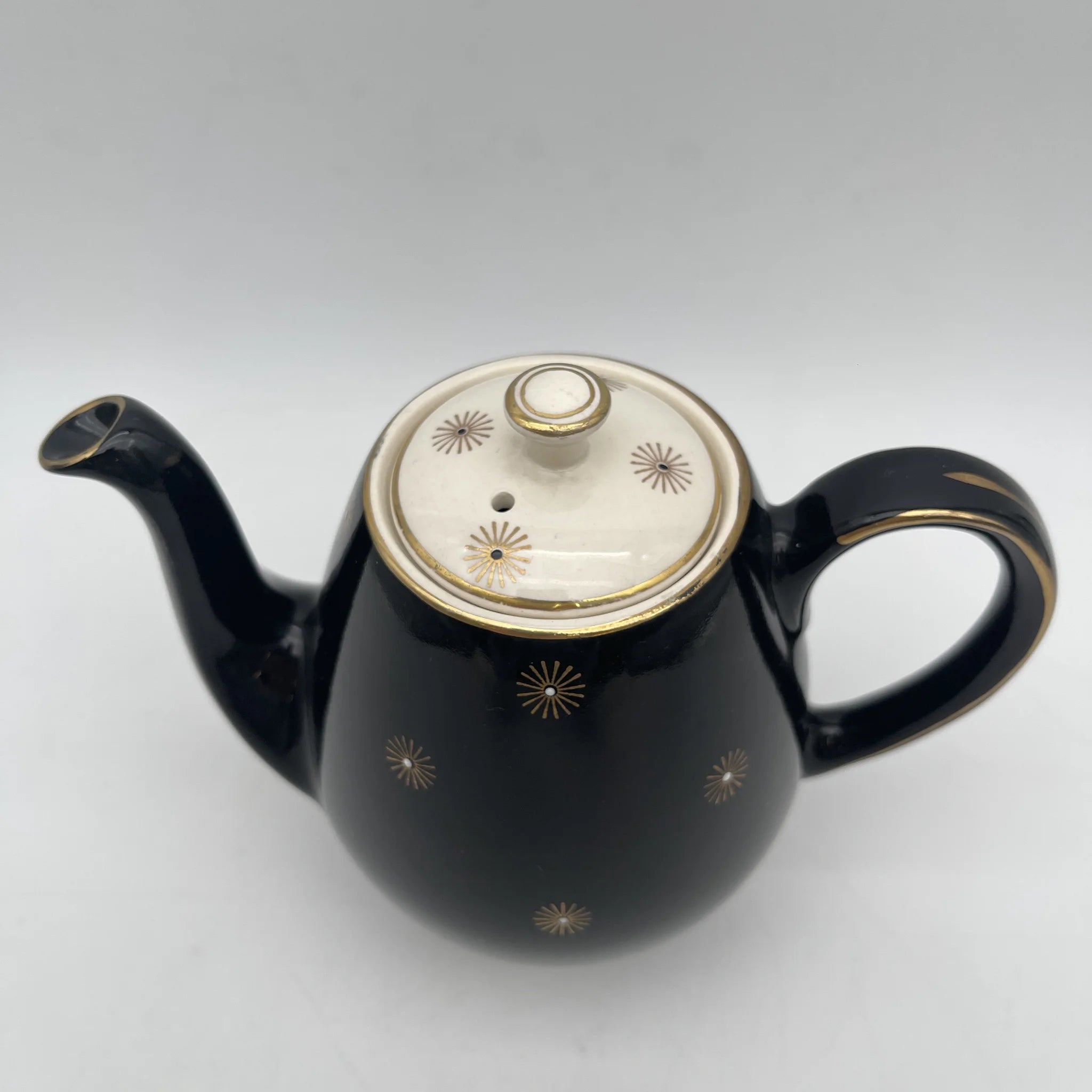 [Vintage] Coffee pot / Alfred Meakin / Midnight Star / Estimated mid-20C / Ironstone / England / Mid-century, Starburst