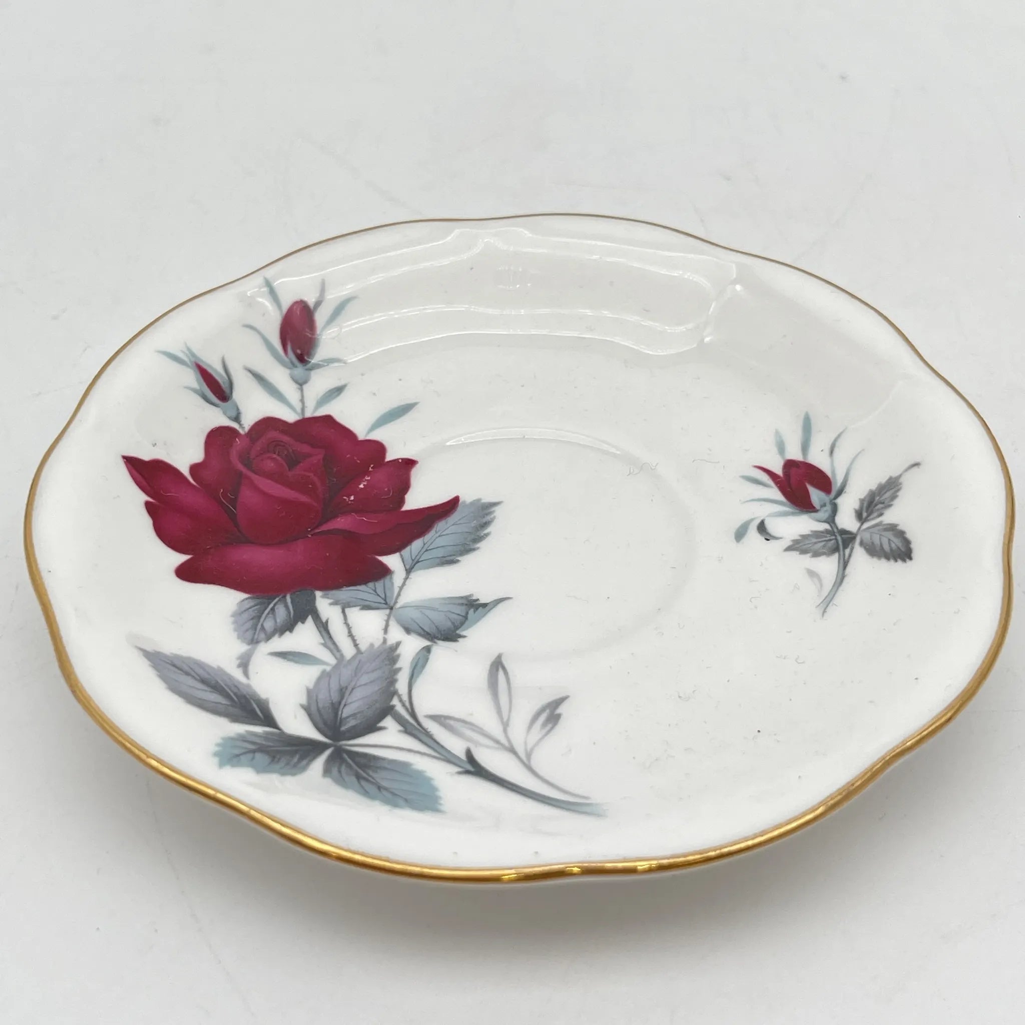 【复古】杯&碟子/ Royal Albert / Sweet Romance /估计20c中期/ Bone China /英国/玫瑰