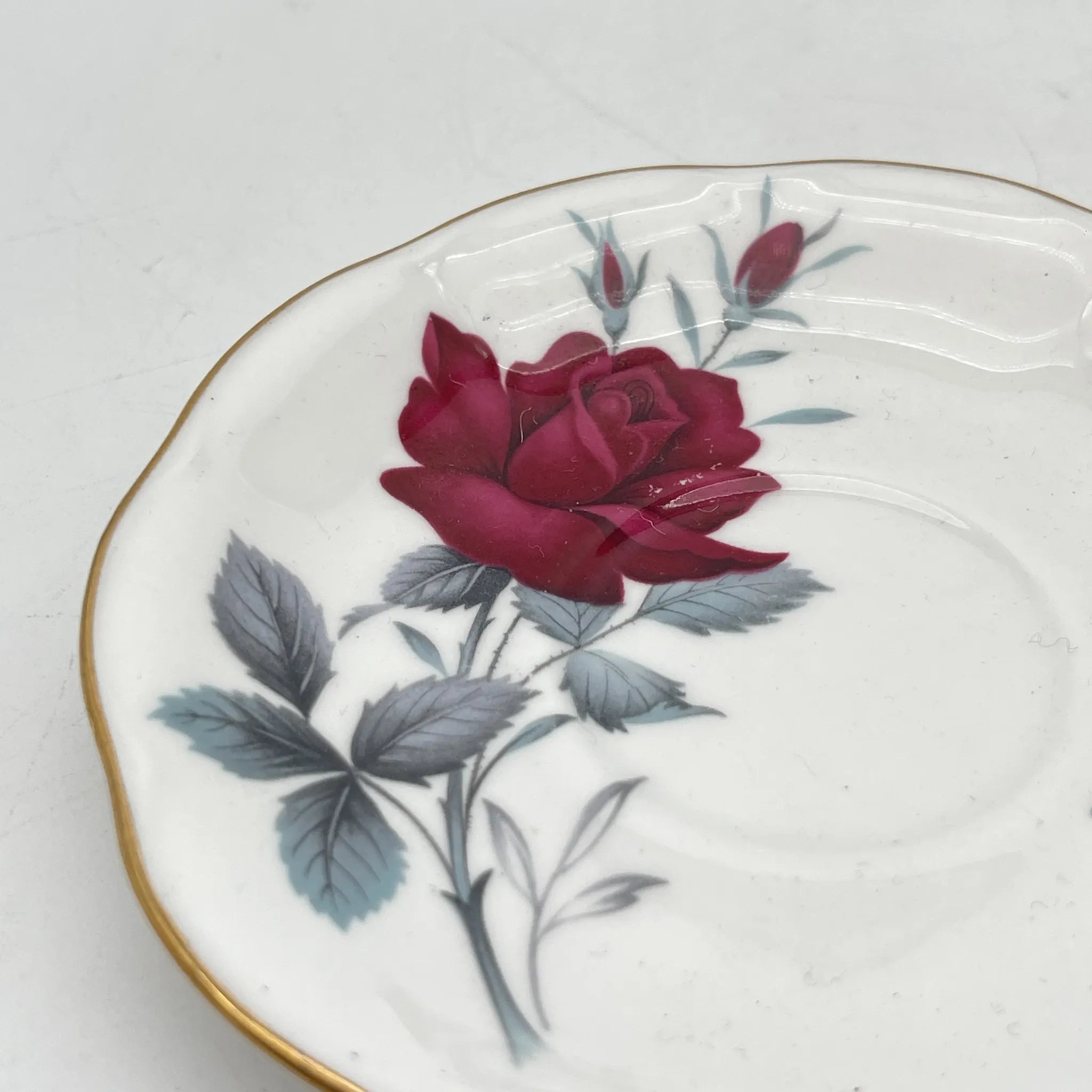 【复古】杯&碟子/ Royal Albert / Sweet Romance /估计20c中期/ Bone China /英国/玫瑰