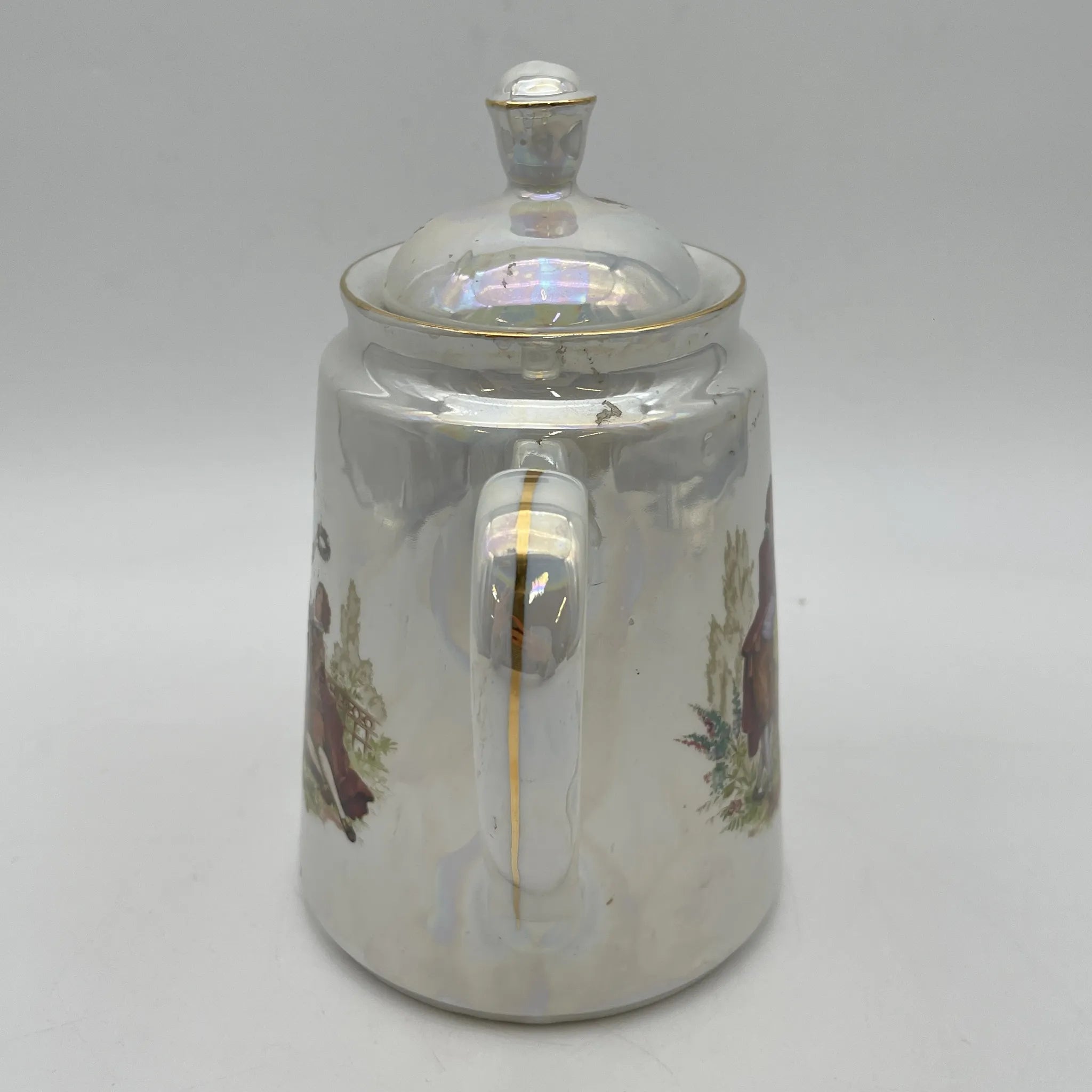 [Vintage] Coffee pot / Estimated mid-20C / Porcelain / Europe / Fête Gallant