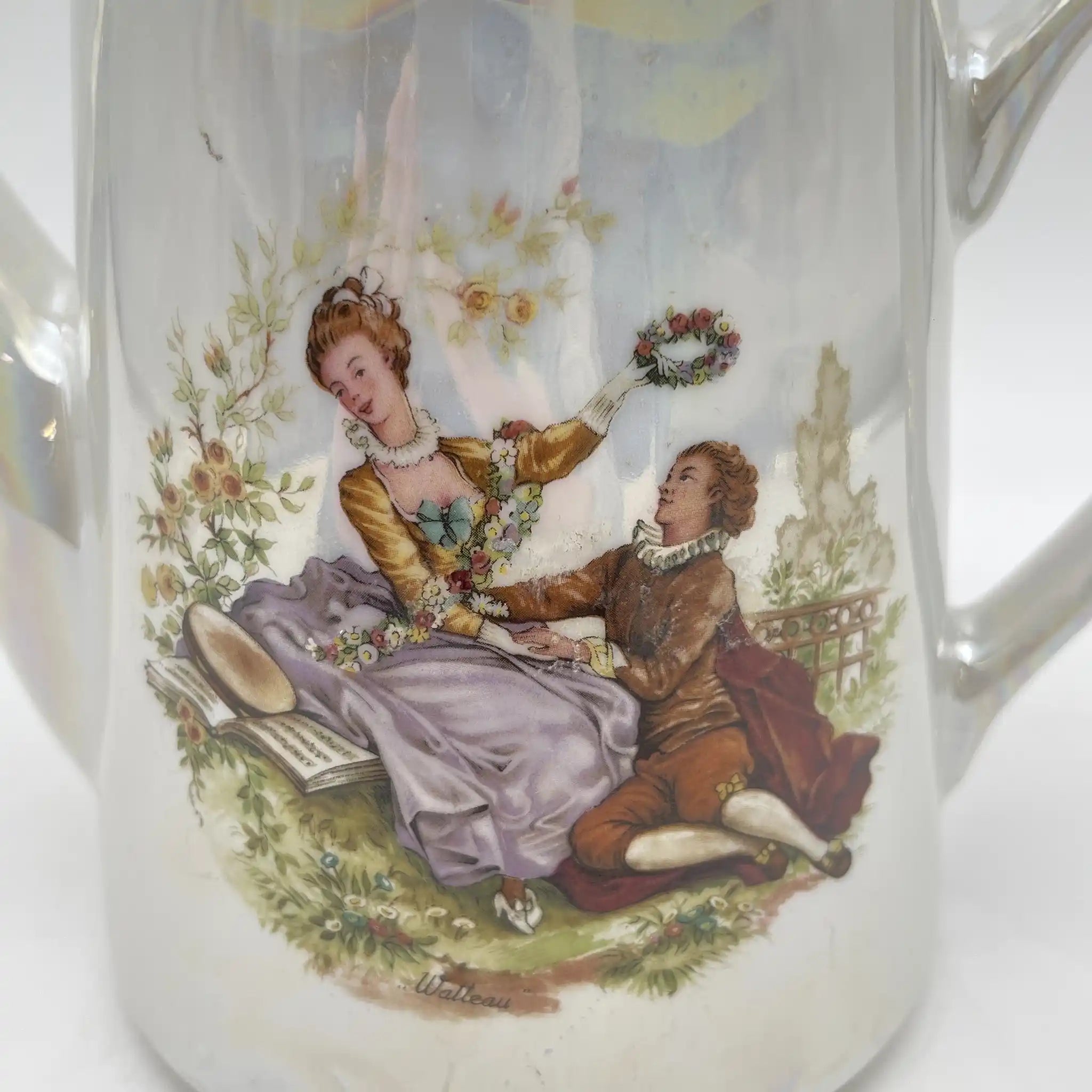[Vintage] Coffee pot / Estimated mid-20C / Porcelain / Europe / Fête Gallant