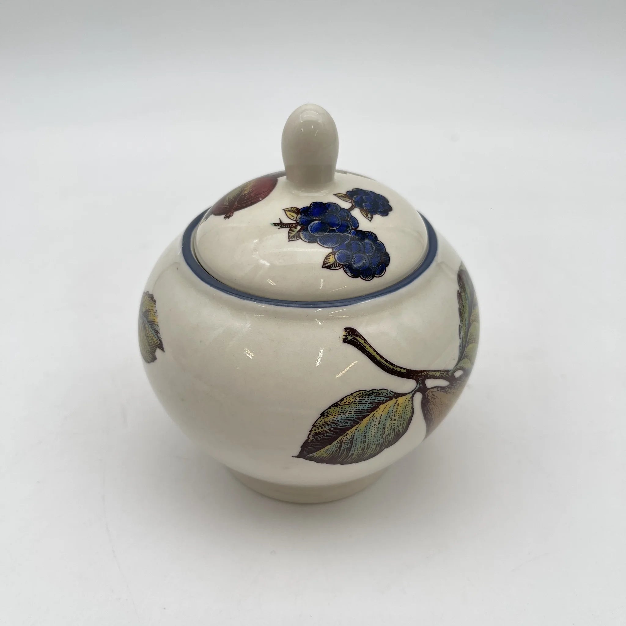 【复古】糖碗/ Staffordshire Tableware / Autumn Fayre /估计20c晚期/陶器/英国/水果