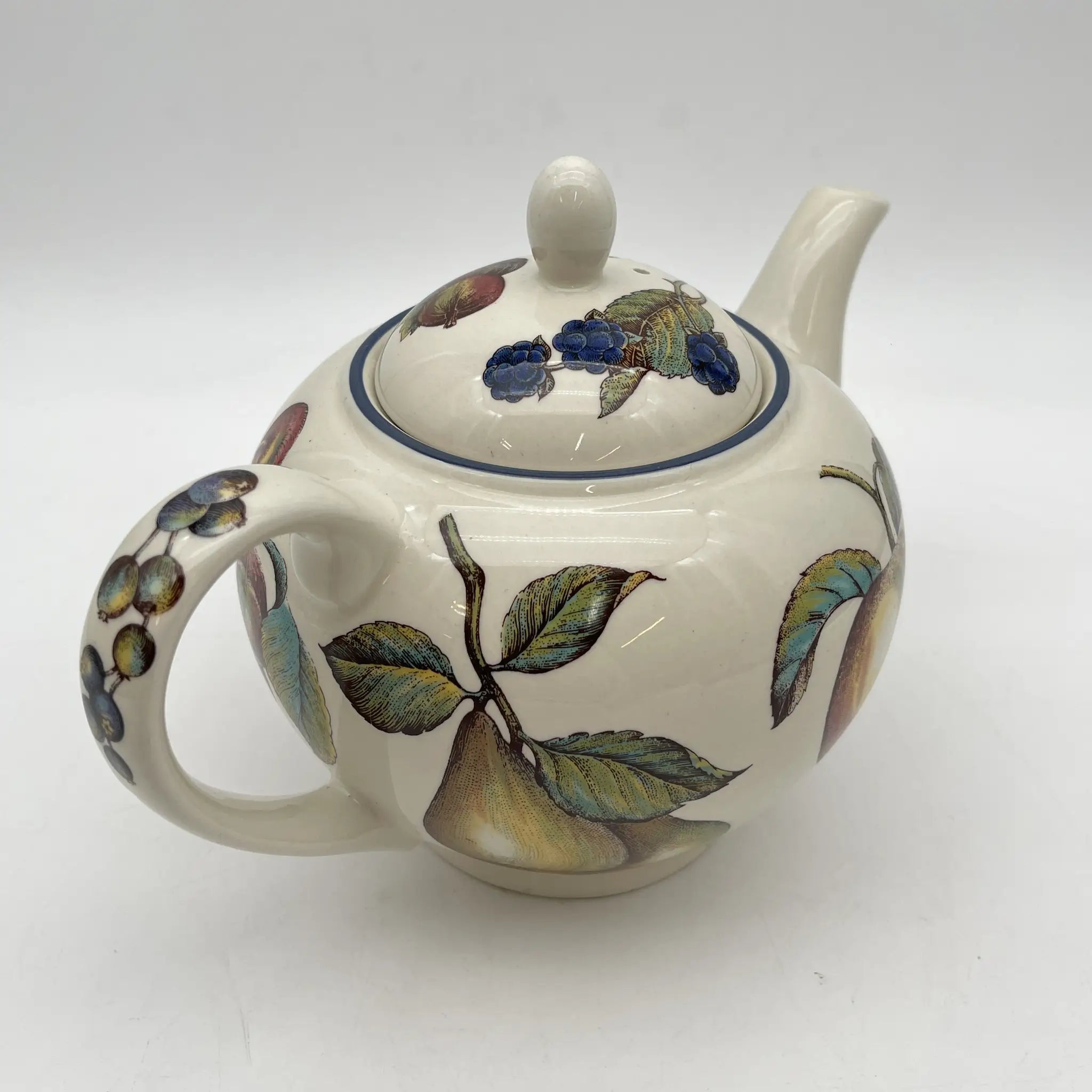 【ビンテージ】 ティーポット / Staffordshire Tableware / Autumn Fayre / 推定20C後期 / 陶器 / イギリス / フルーツ