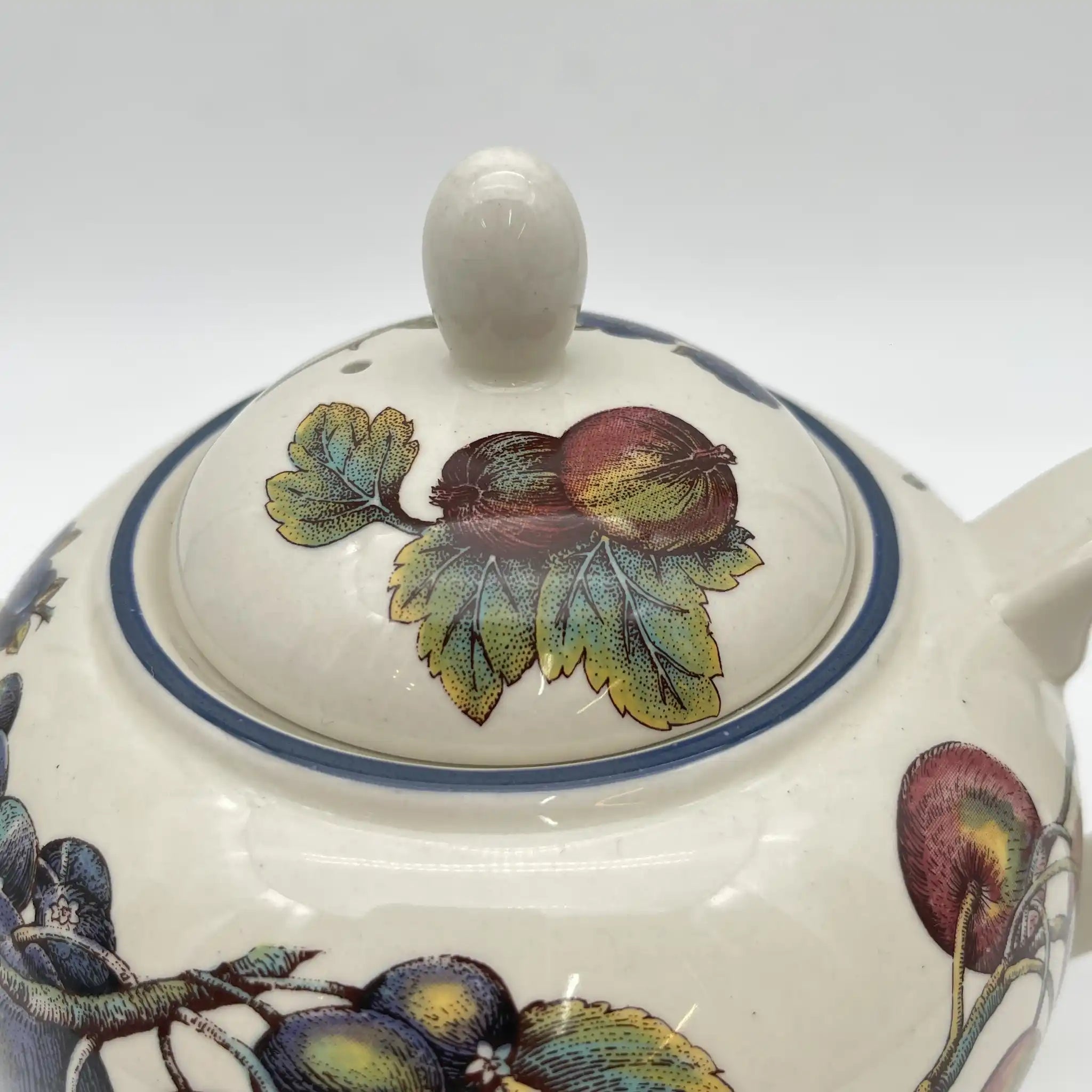 [Vintage] Teapot / Staffordshire Tableware / Autumn Fayre / Estimated Late 20C / Pottery / England / Fruit