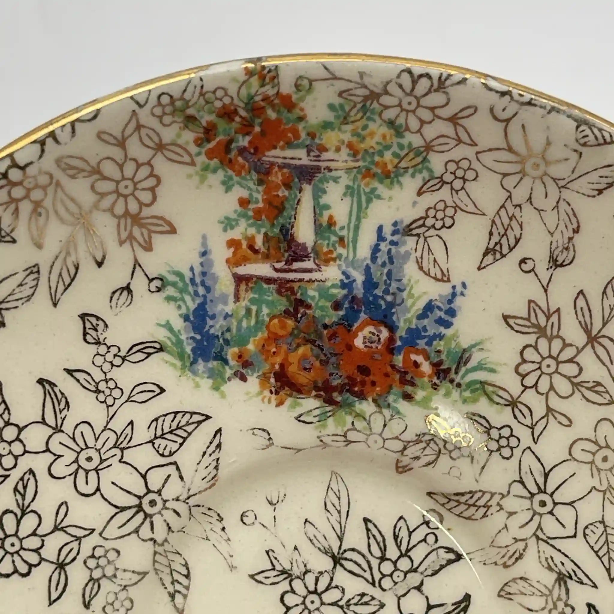 【复古】杯和碟子2p / Empire Porcelain /估计20c中期/陶器/英国/ chints