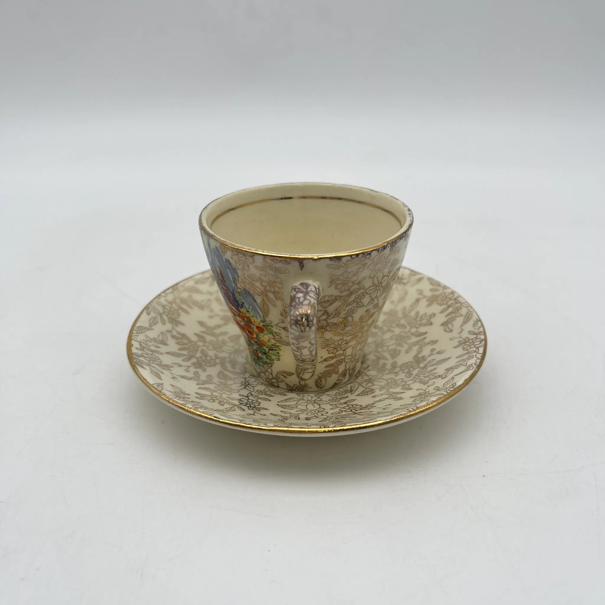 【复古】杯和碟子2p / Empire Porcelain /估计20c中期/陶器/英国/ chints