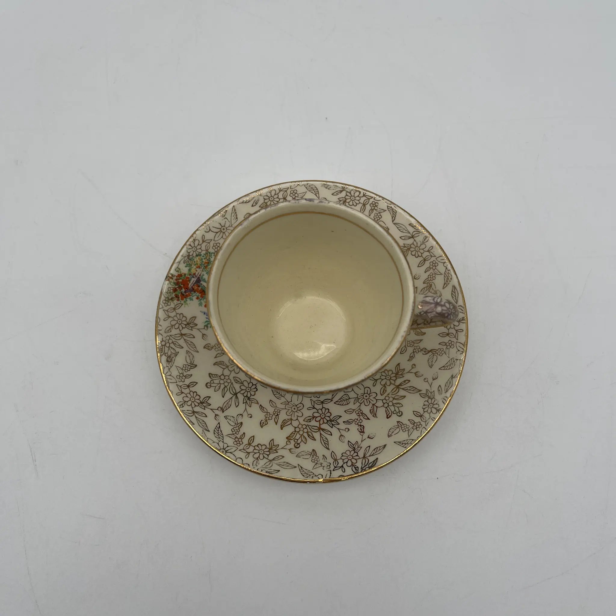 【复古】杯和碟子2p +碟子/ Empire Porcelain /估计20c中期/陶器/英国/ chinz
