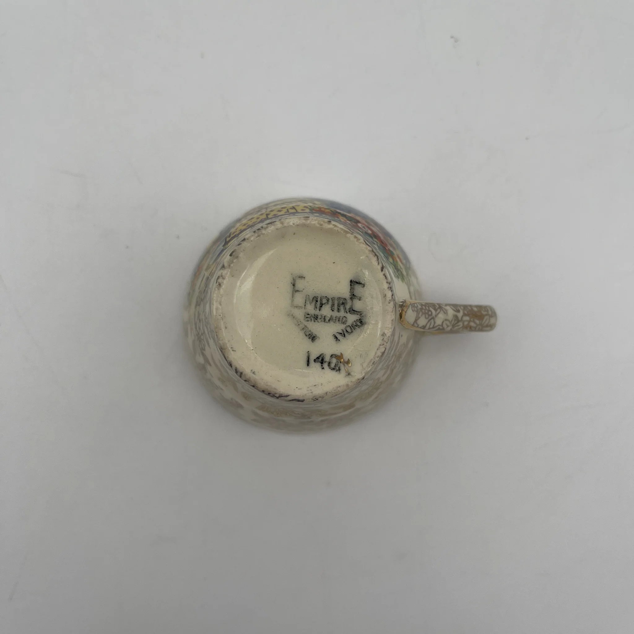 【复古】杯和碟子2p +碟子/ Empire Porcelain /估计20c中期/陶器/英国/ chinz