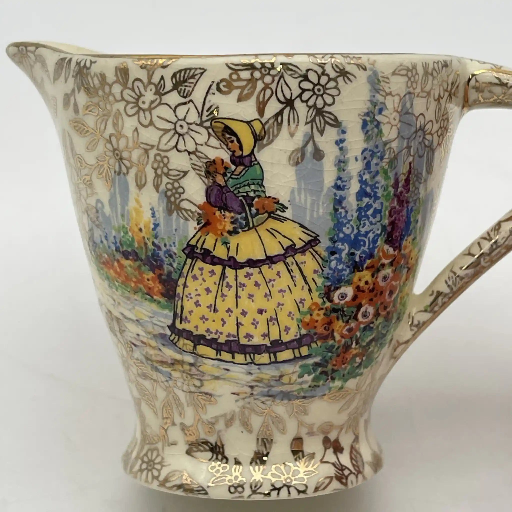 【复古】牛奶瓶/ Empire Porcelain /估计20c中期/陶器/英国/ chints