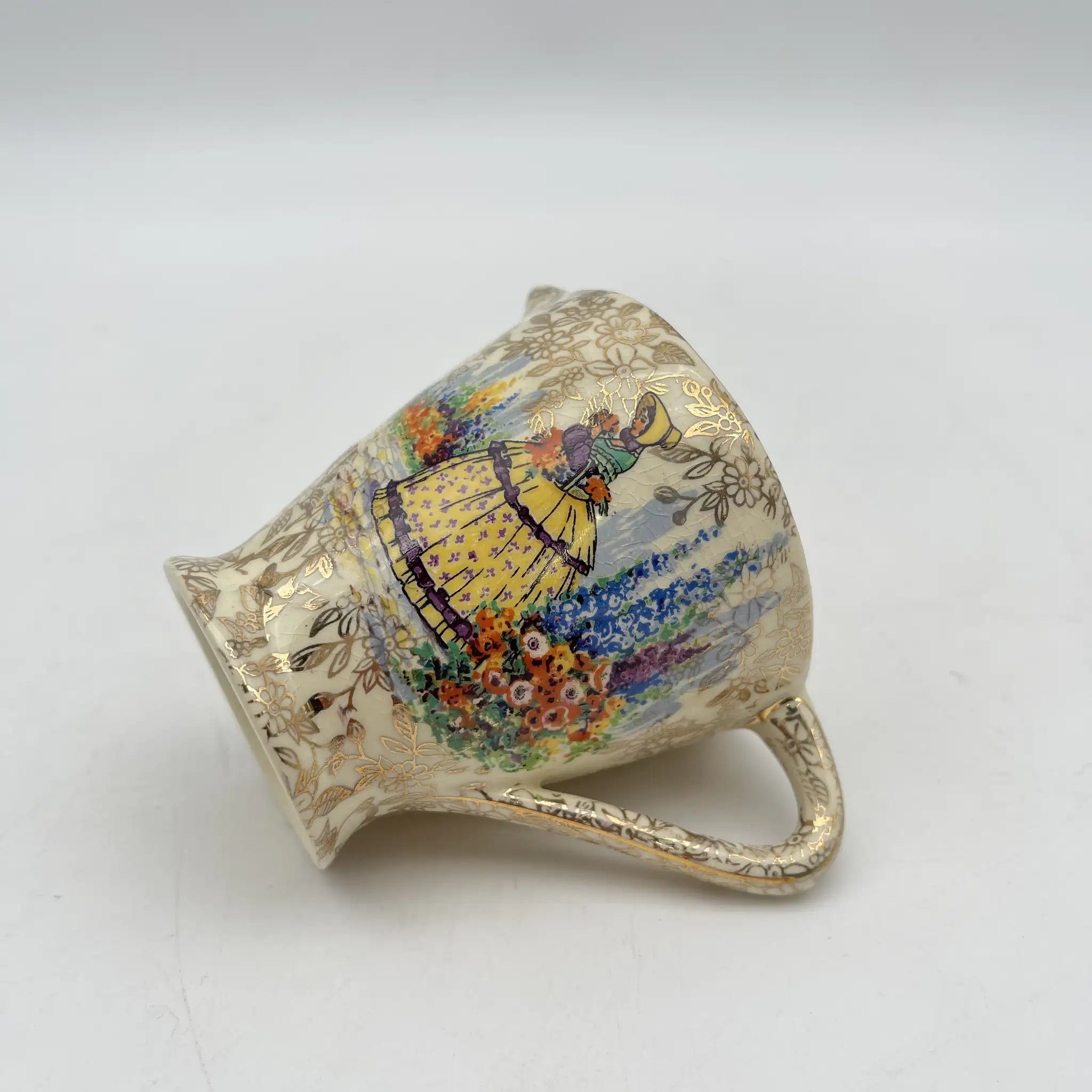 【复古】牛奶瓶/ Empire Porcelain /估计20c中期/陶器/英国/ chints
