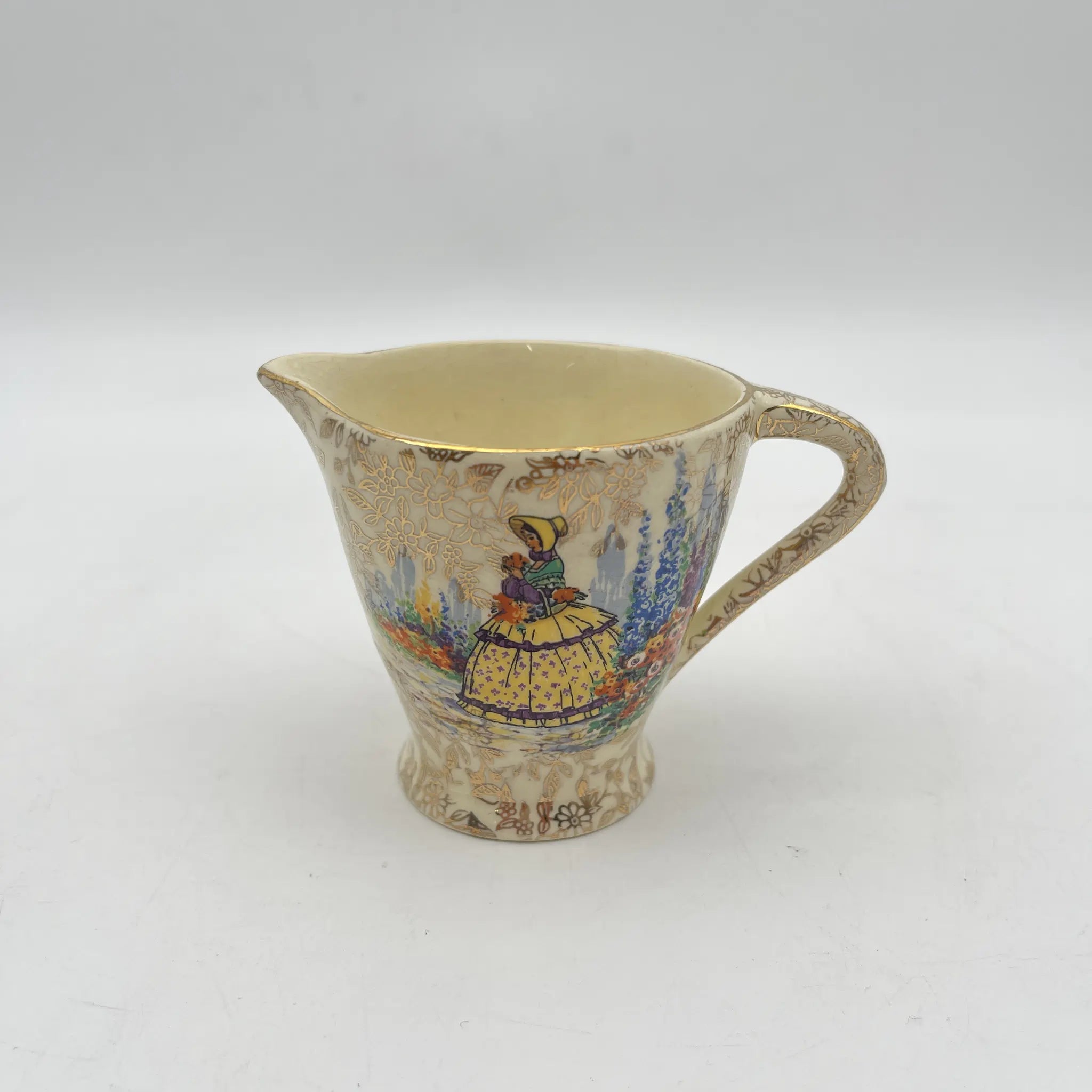 【ビンテージ】 ミルクピッチャー / Empire Porcelain / 推定20C中期 / 陶器 / イギリス / チンツ