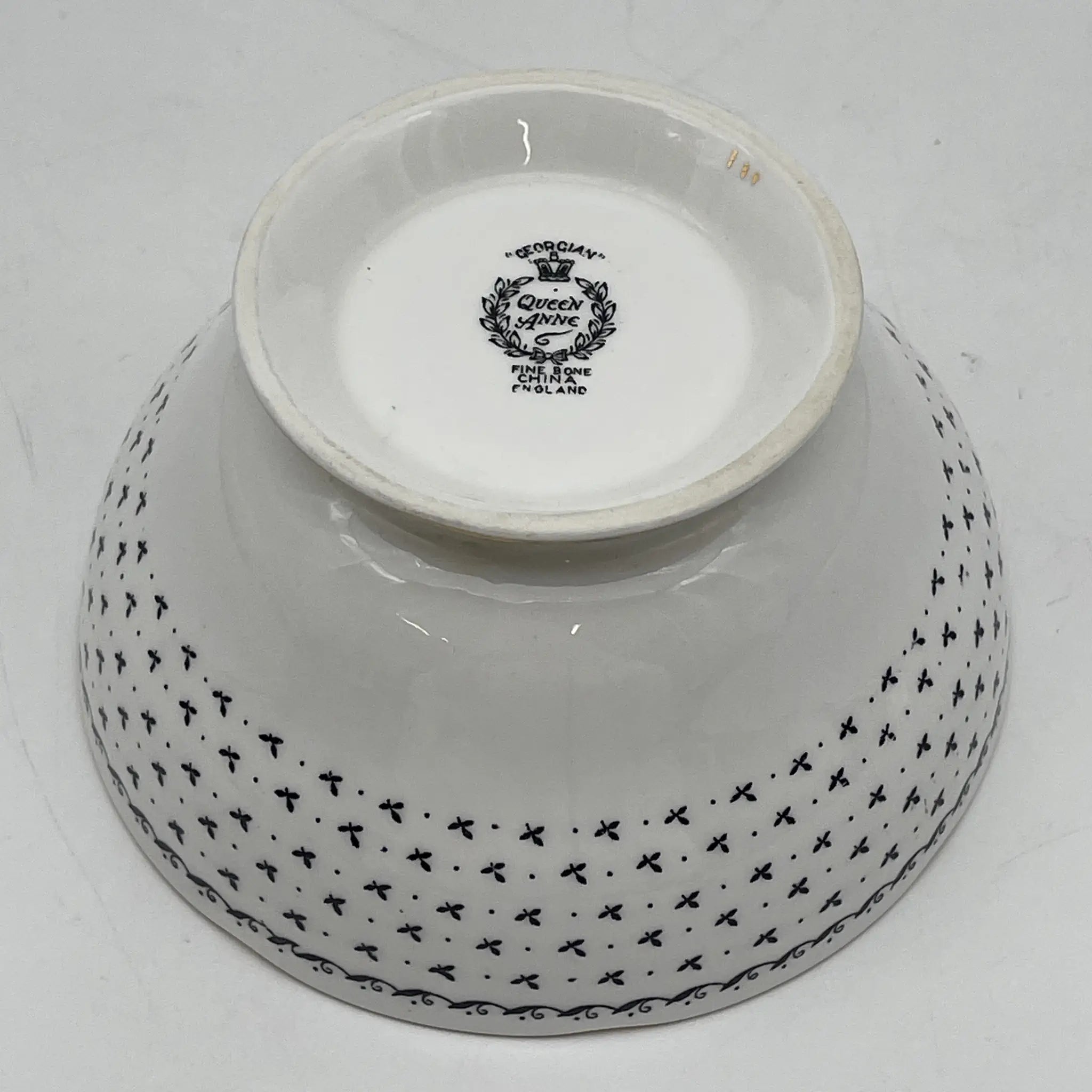 【复古】咖啡欧蕾碗/ Queen Anne / Georgian /推测20c中期/ Fine Bone China /英国