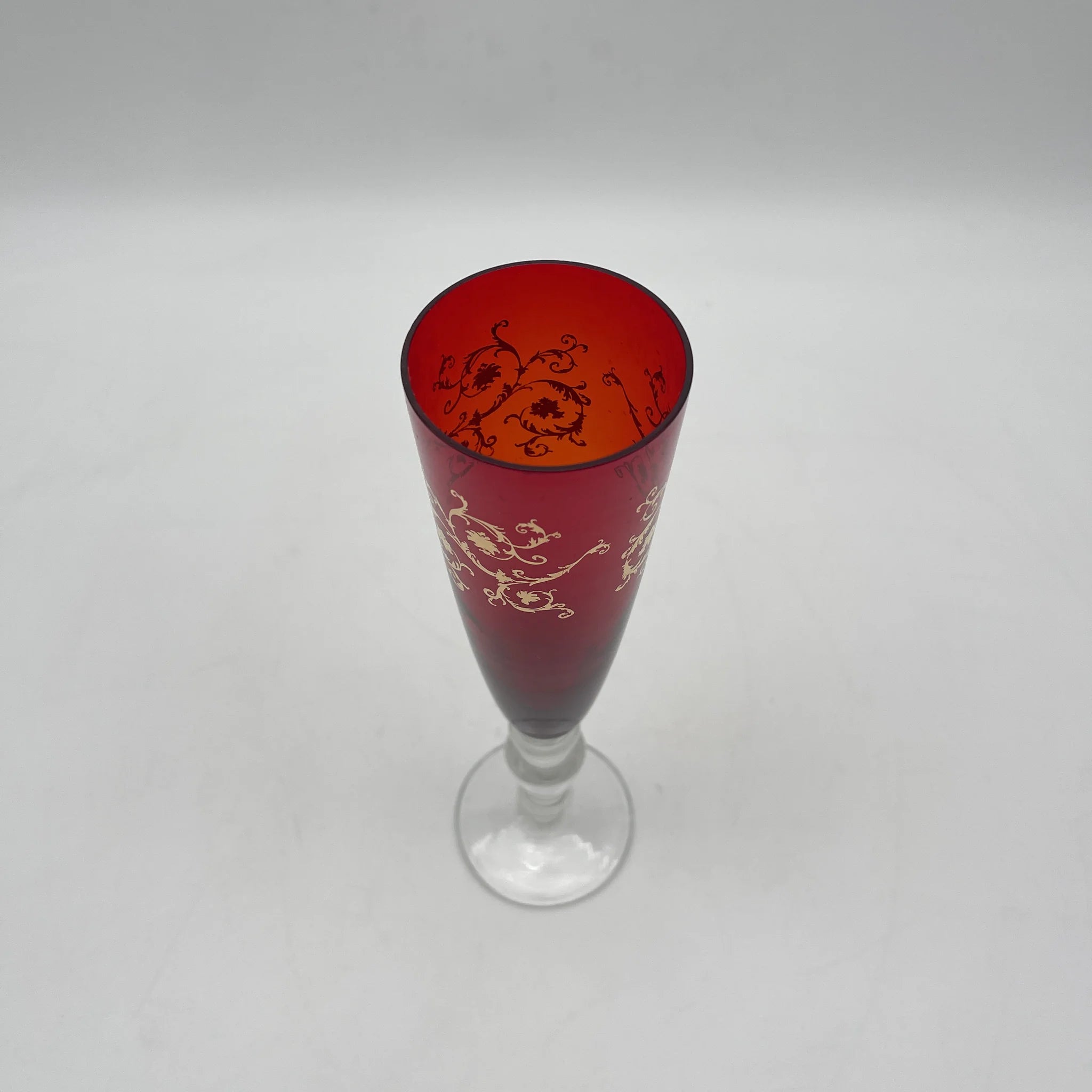 【复古】香槟杯2p /估计20c后期/玻璃/意大利/滚动