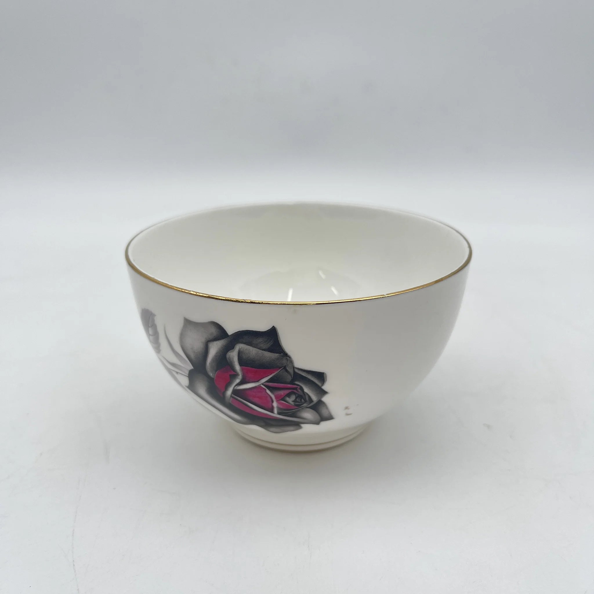 【复古】咖啡欧蕾碗/ Taylor&Kent / Elizabethan /估计20c中期/ Bone China /英国/玫瑰