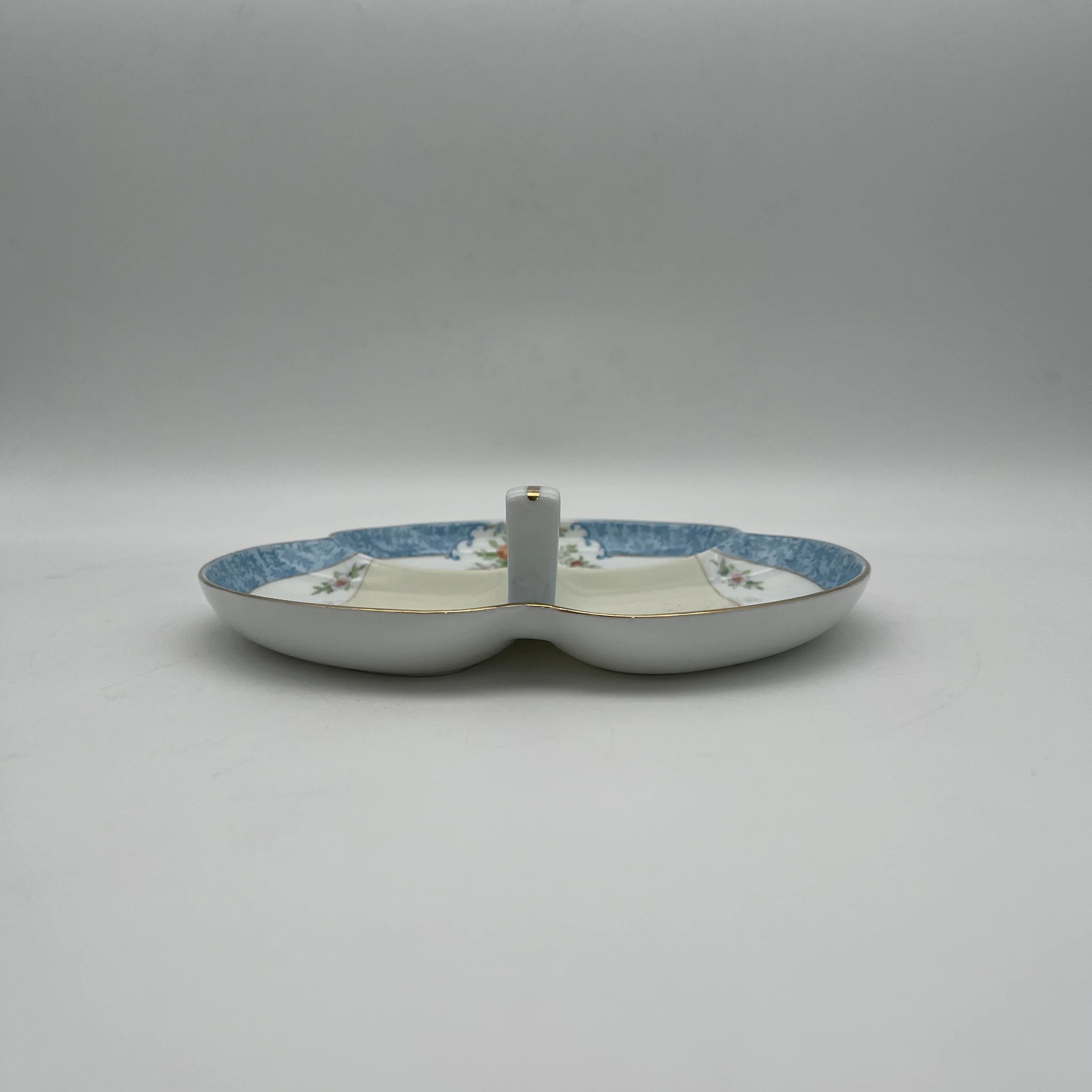 【复古】爵士托盘/ Noritake /估计20c中期/瓷器/日本/手柄，有隔板