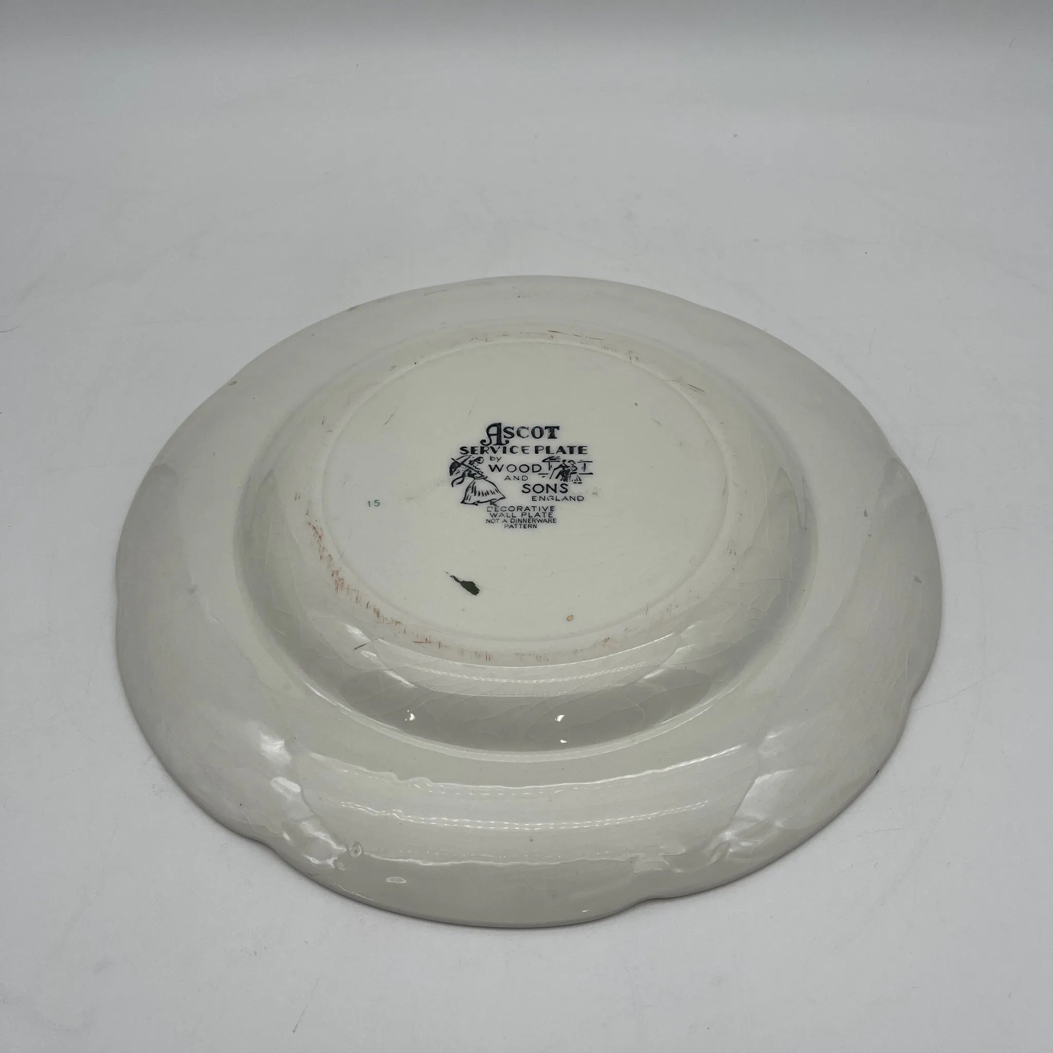 [Vintage] Dinner plate (main plate) / Wood&Sons / Estimated mid-20C / Pottery / England / Picture plate, Country