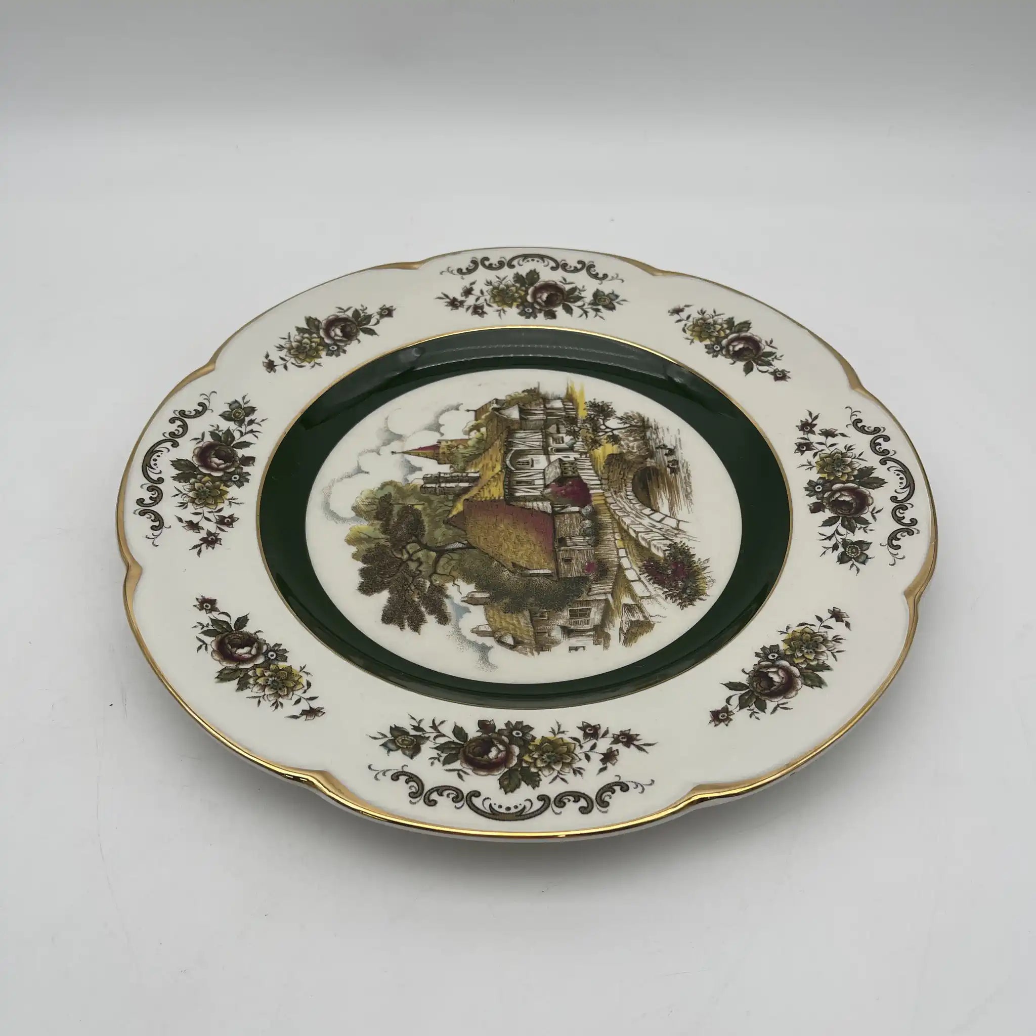 [Vintage] Dinner plate (main plate) / Wood&Sons / Estimated mid-20C / Pottery / England / Picture plate, Country