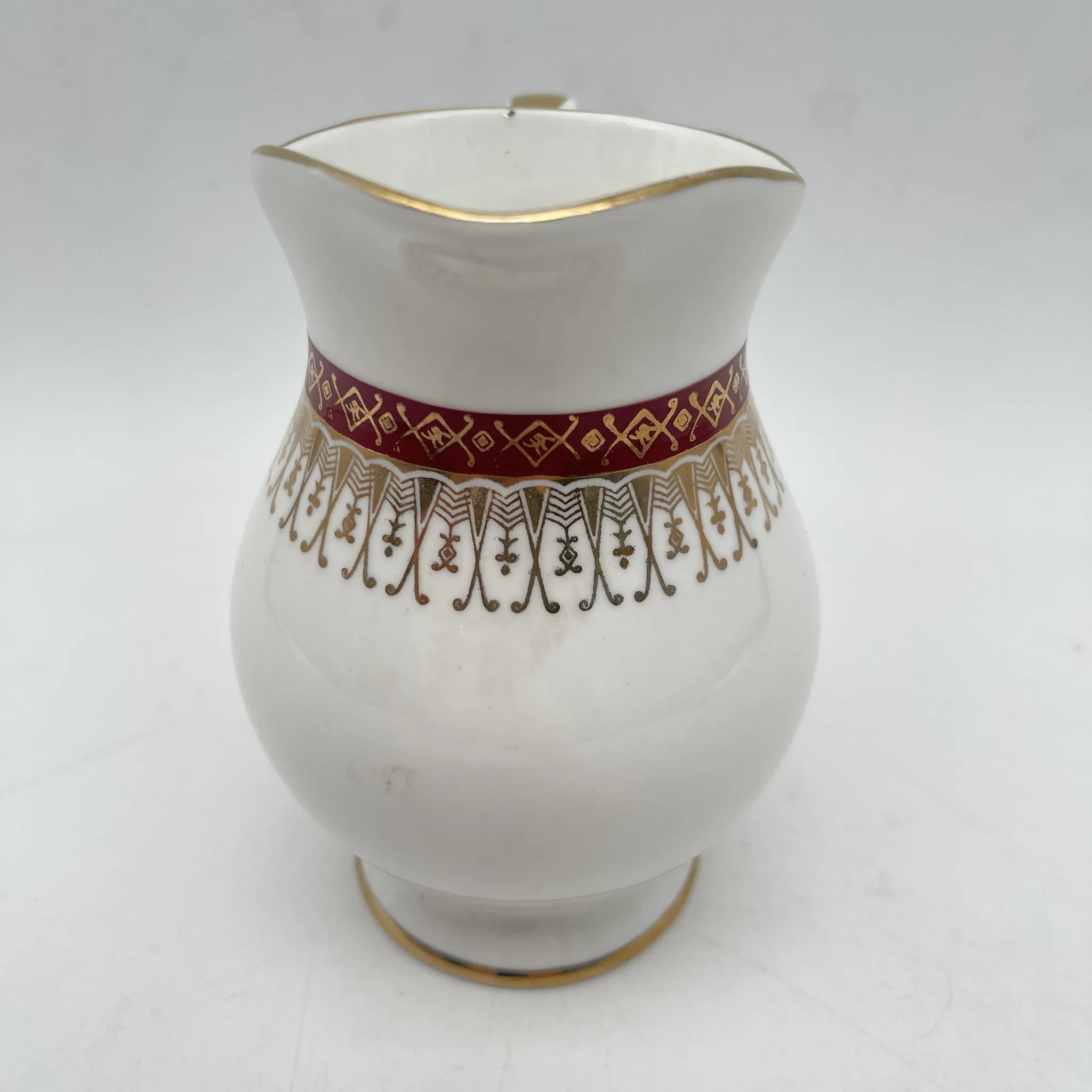 Royal Grafton /奶油/ Majestic / 20c中期/ Fine Bone China /英国/金彩，阿拉伯风格，酒红色，西式餐具，下午茶/ [复古]
