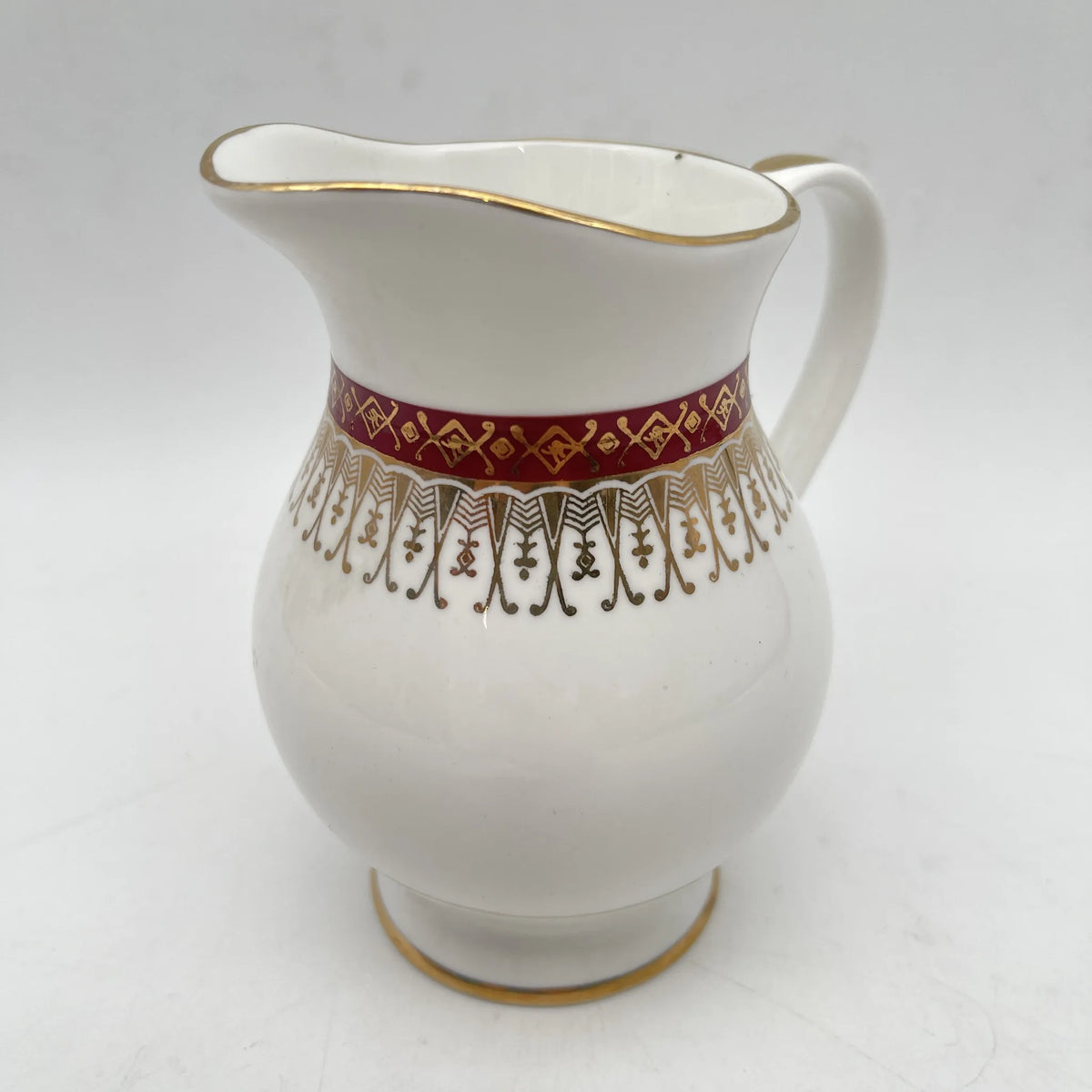 Royal Grafton /奶油/ Majestic / 20c中期/ Fine Bone China /英国/金彩，阿拉伯风格，酒红色，西式餐具，下午茶/ [复古]
