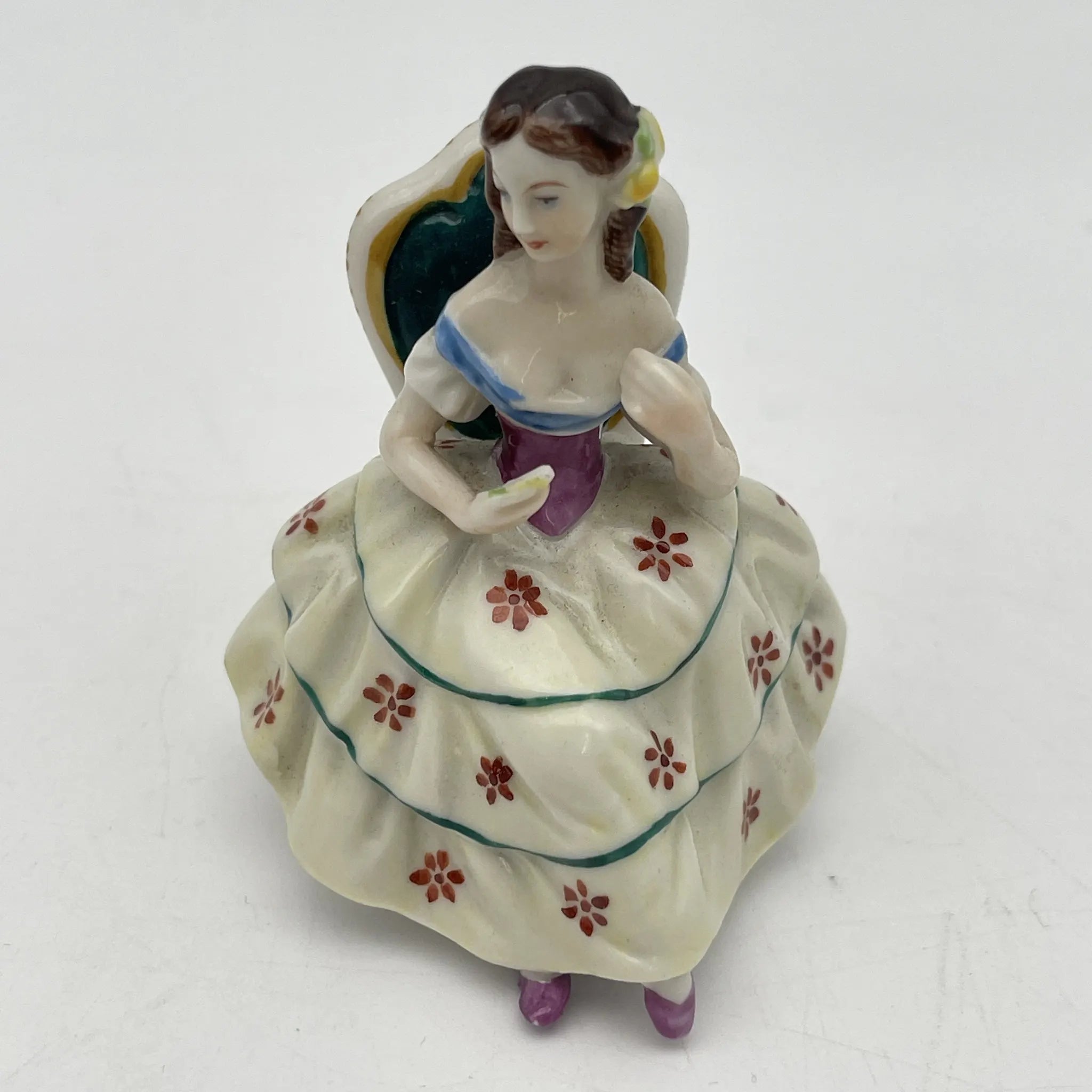 Volkstedt / フィギュリン(陶磁器人形)2P / 20C前中期 / 磁器 / ドイツ / ハンドペイント / [アンティーク]
