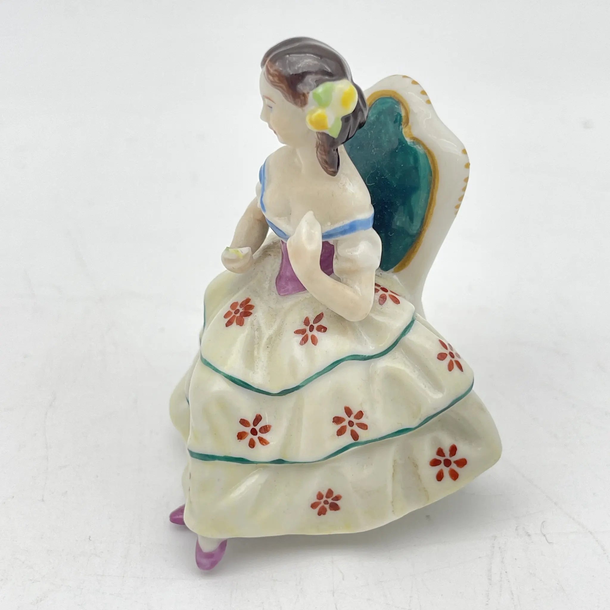 Volkstedt / フィギュリン(陶磁器人形)2P / 20C前中期 / 磁器 / ドイツ / ハンドペイント / [アンティーク]