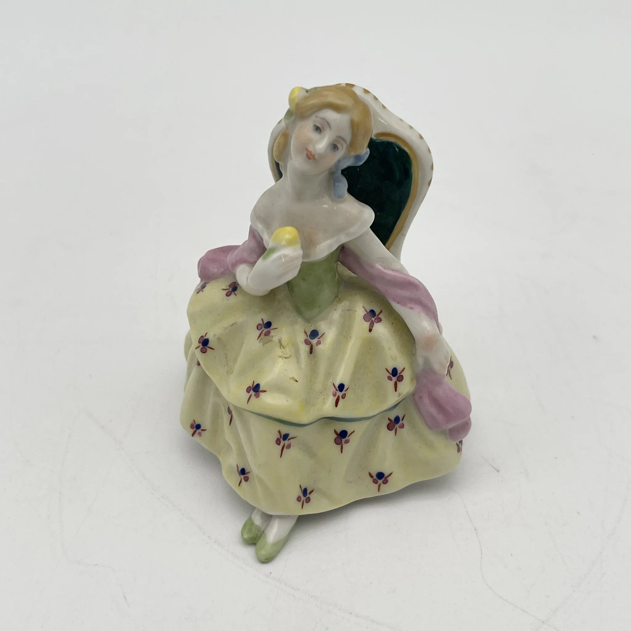 Volkstedt / フィギュリン(陶磁器人形)2P / 20C前中期 / 磁器 / ドイツ / ハンドペイント / [アンティーク]