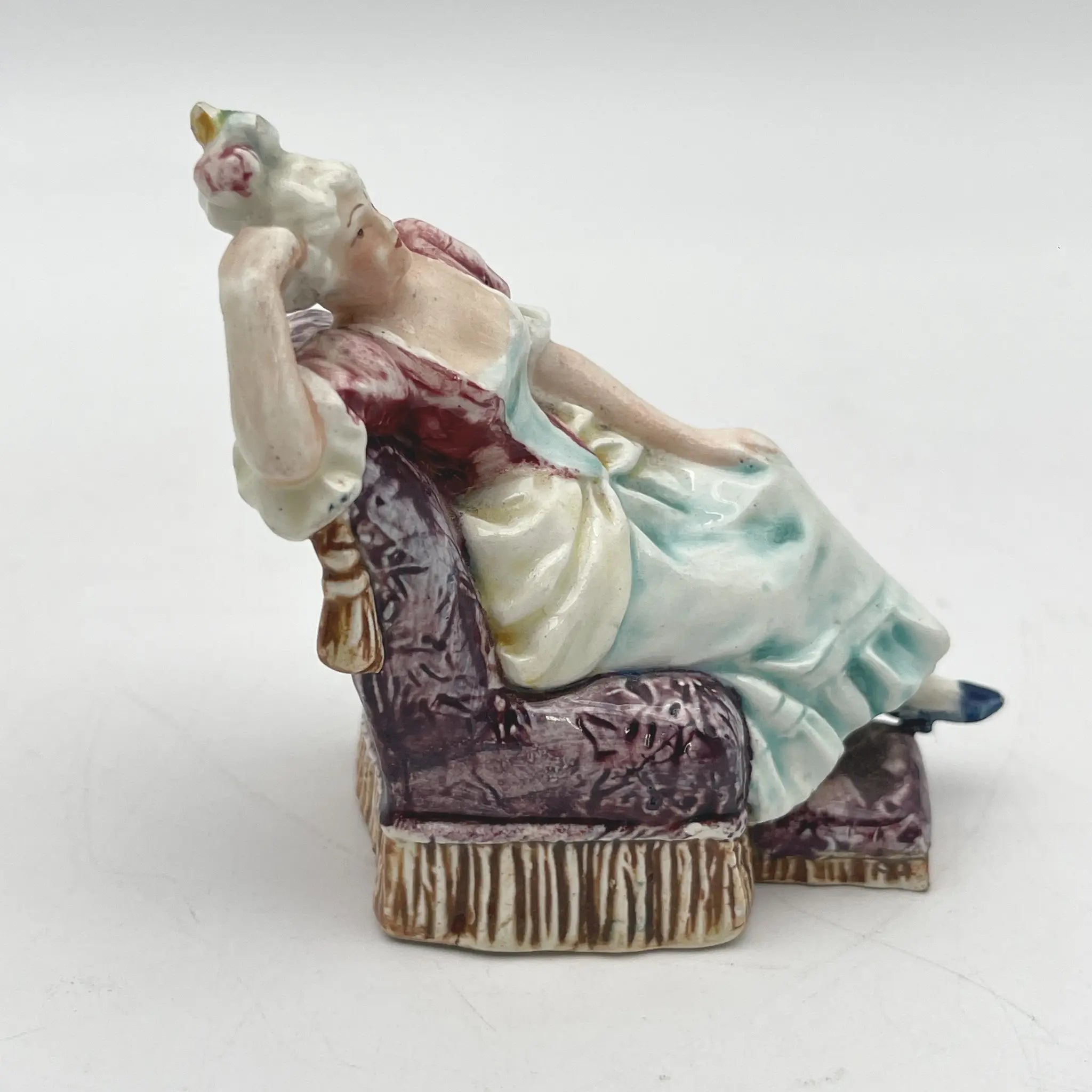 フィギュリン(陶磁器人形) / 1900前後 / 磁器 / ドイツ (推定) / ハンドペイント / [アンティーク]